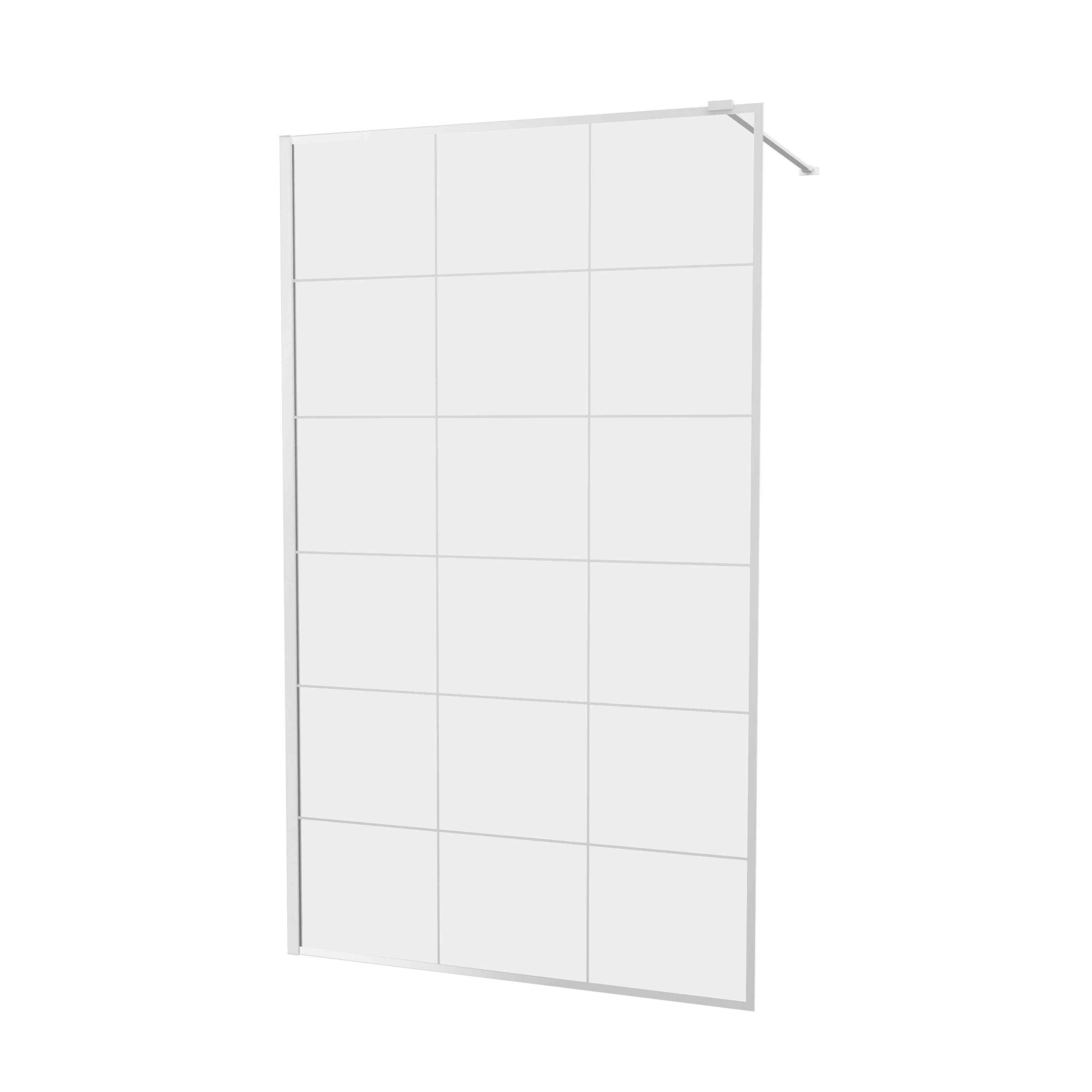 Kabina Walk-in White Frame 100x200 transparentna profil biały Wellneo