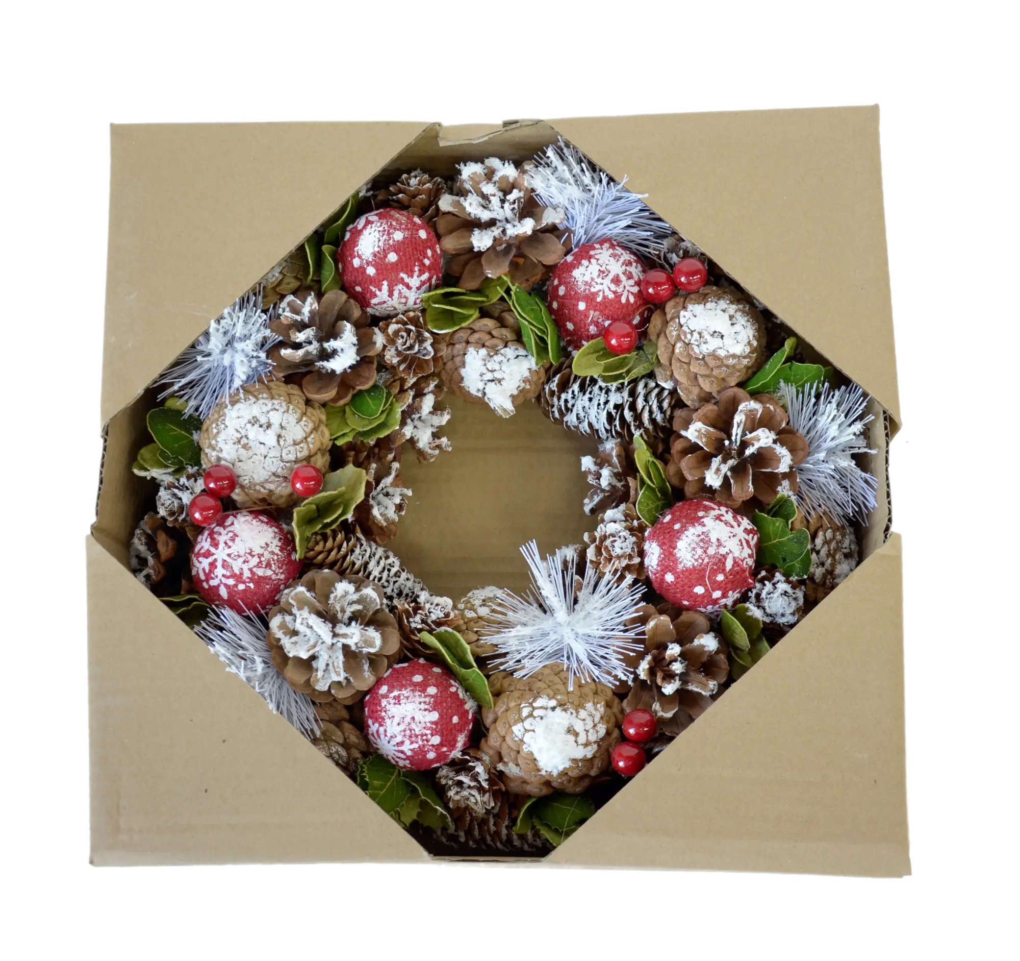 Wianek świąteczny śr.30cm dekorowany - 2