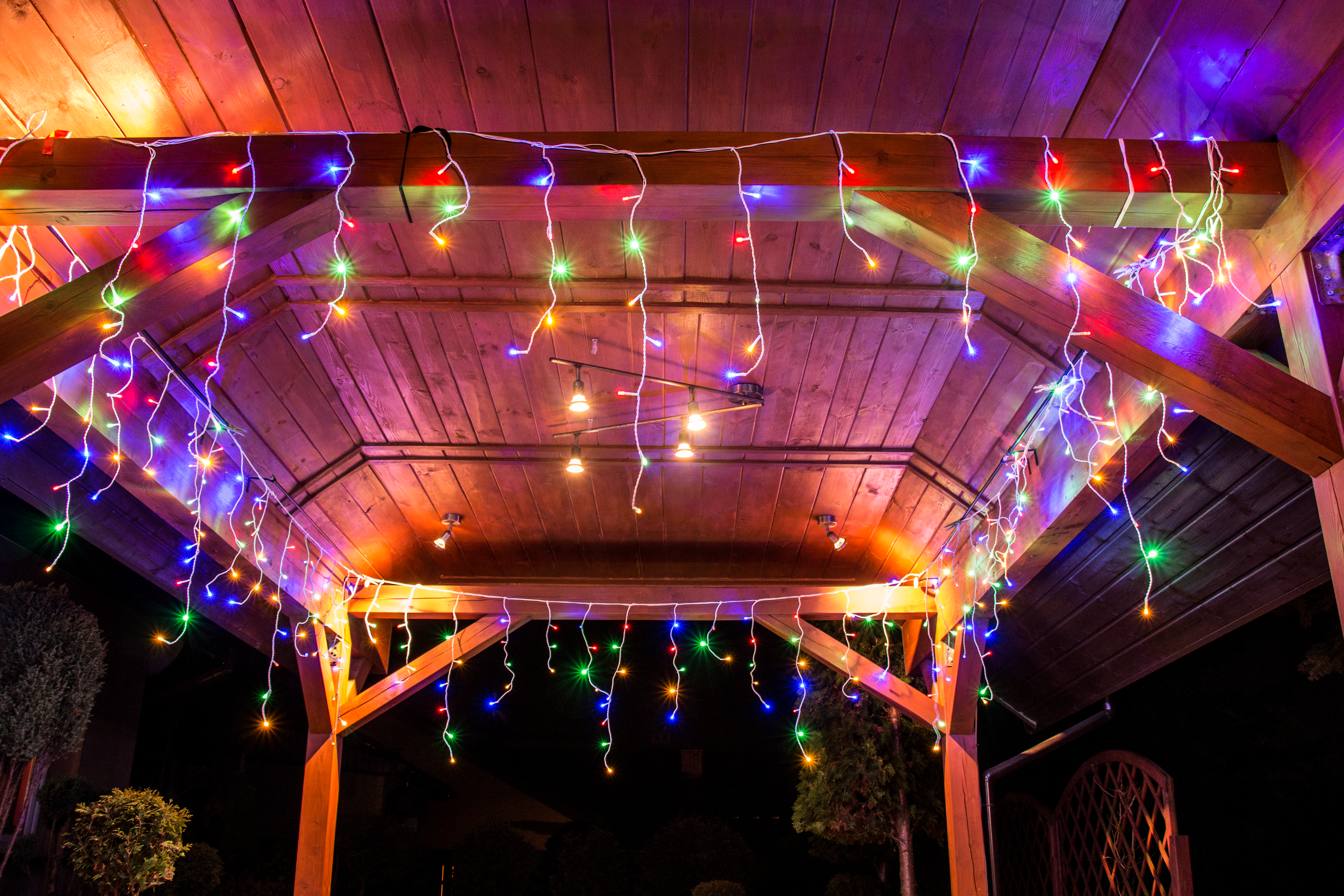 Kurtyna zewnętrzna sople 11 m 300 LED multikolor - 2