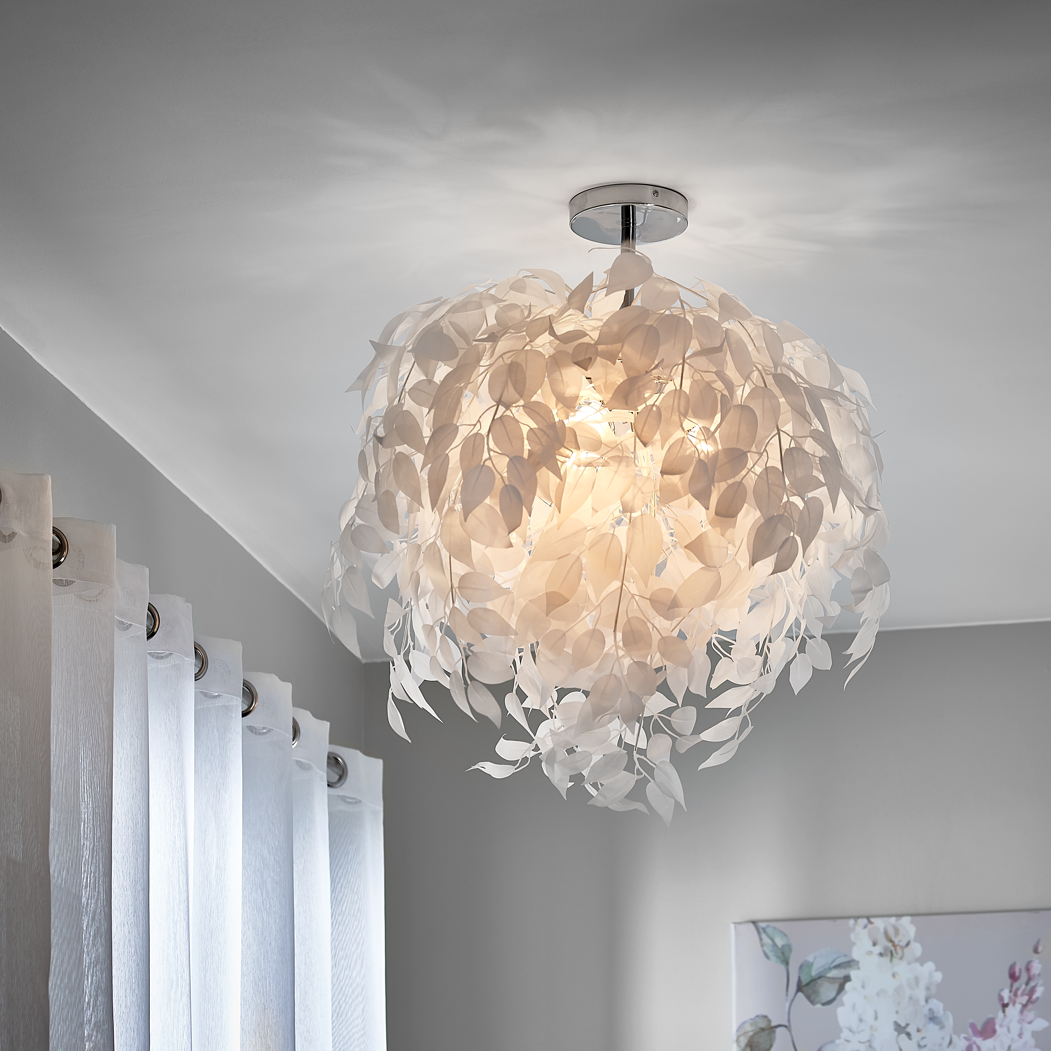 Lampa sufitowa Leavy biała 3 x E14 Trio Lighting Inter - 2