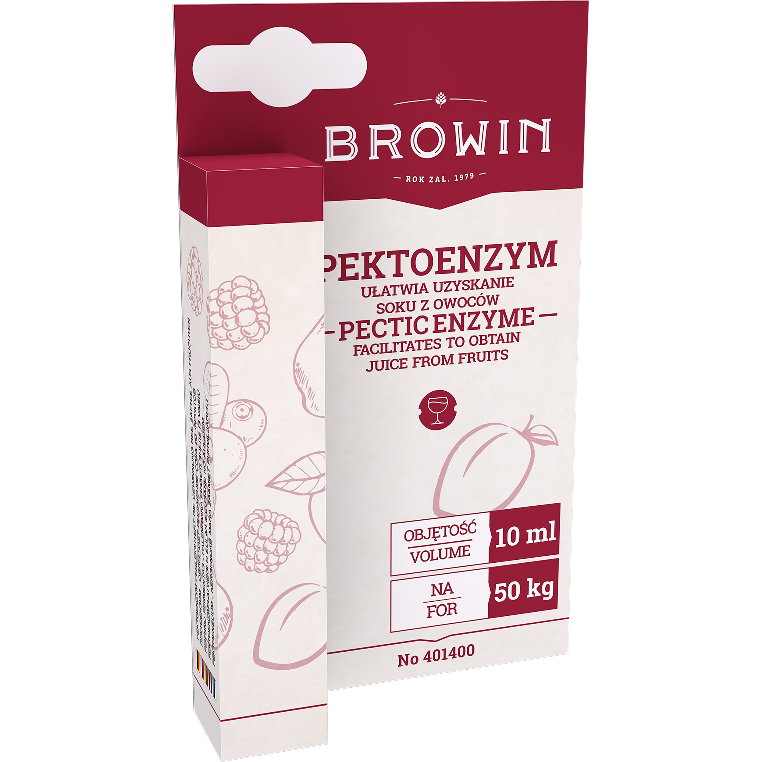 Pektoenzym 10ml do wyciskania soku z owoców Browin