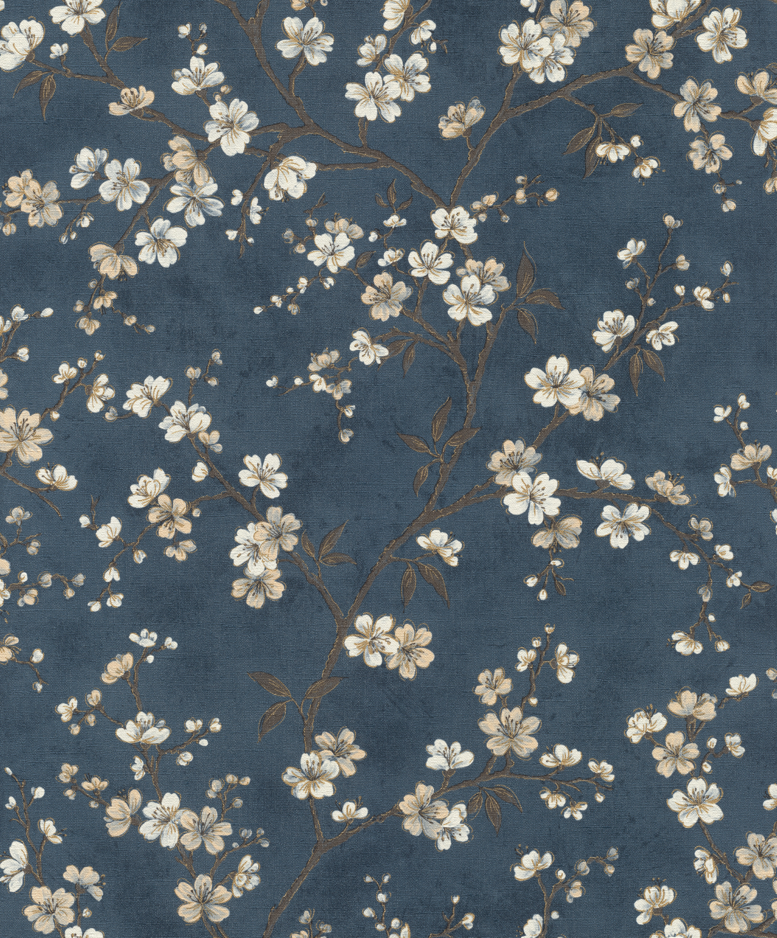 Tapeta w kwiaty Flowers niebieska winylowa na flizelinie - 9