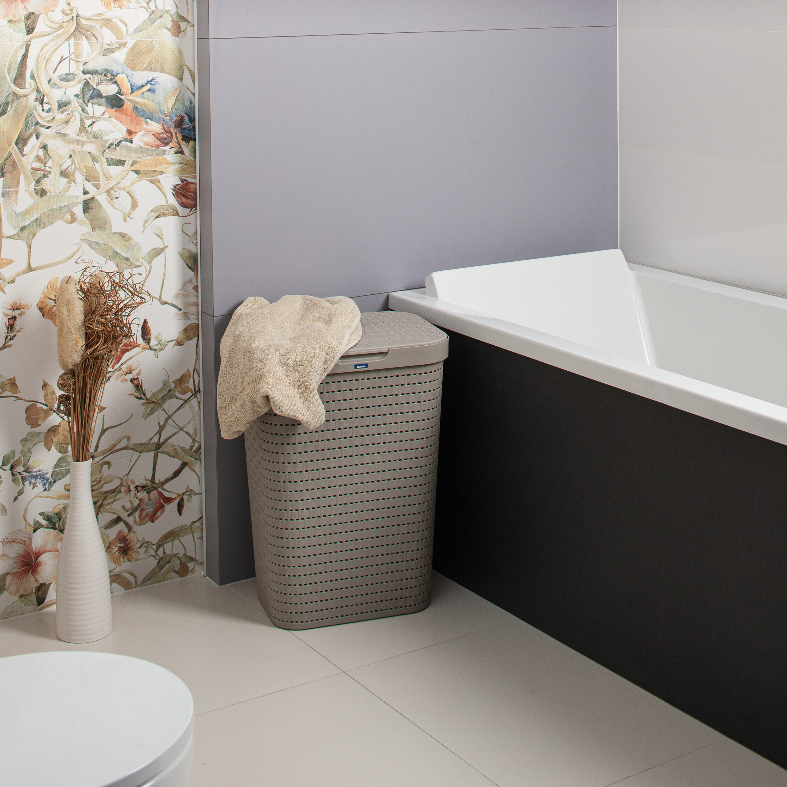 Kosz na bieliznę Country 55 L Rotho - 7