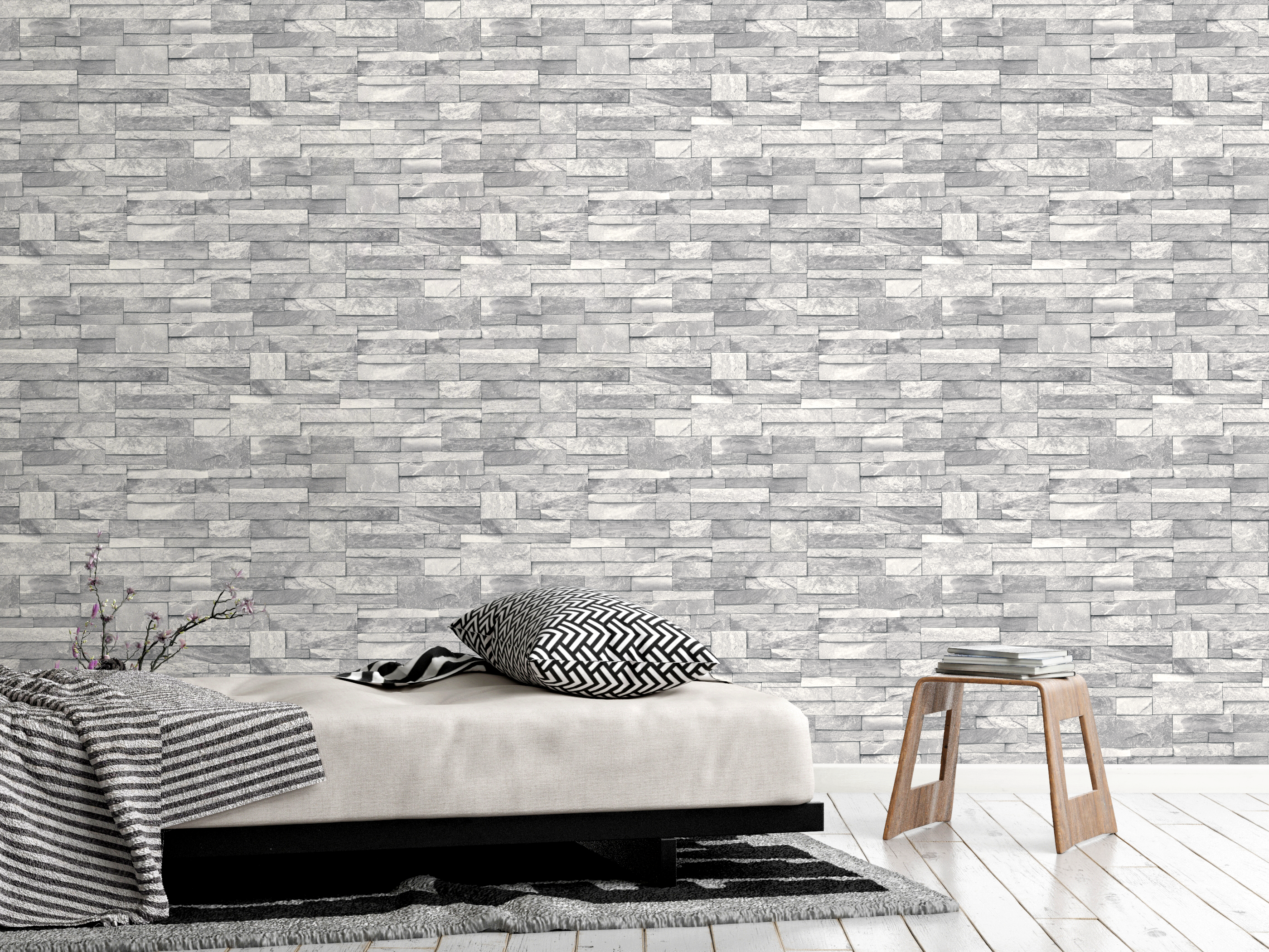 A.S. Création Pop Style Papel Pintado De Vellón Art Deco (Gris Oscuro