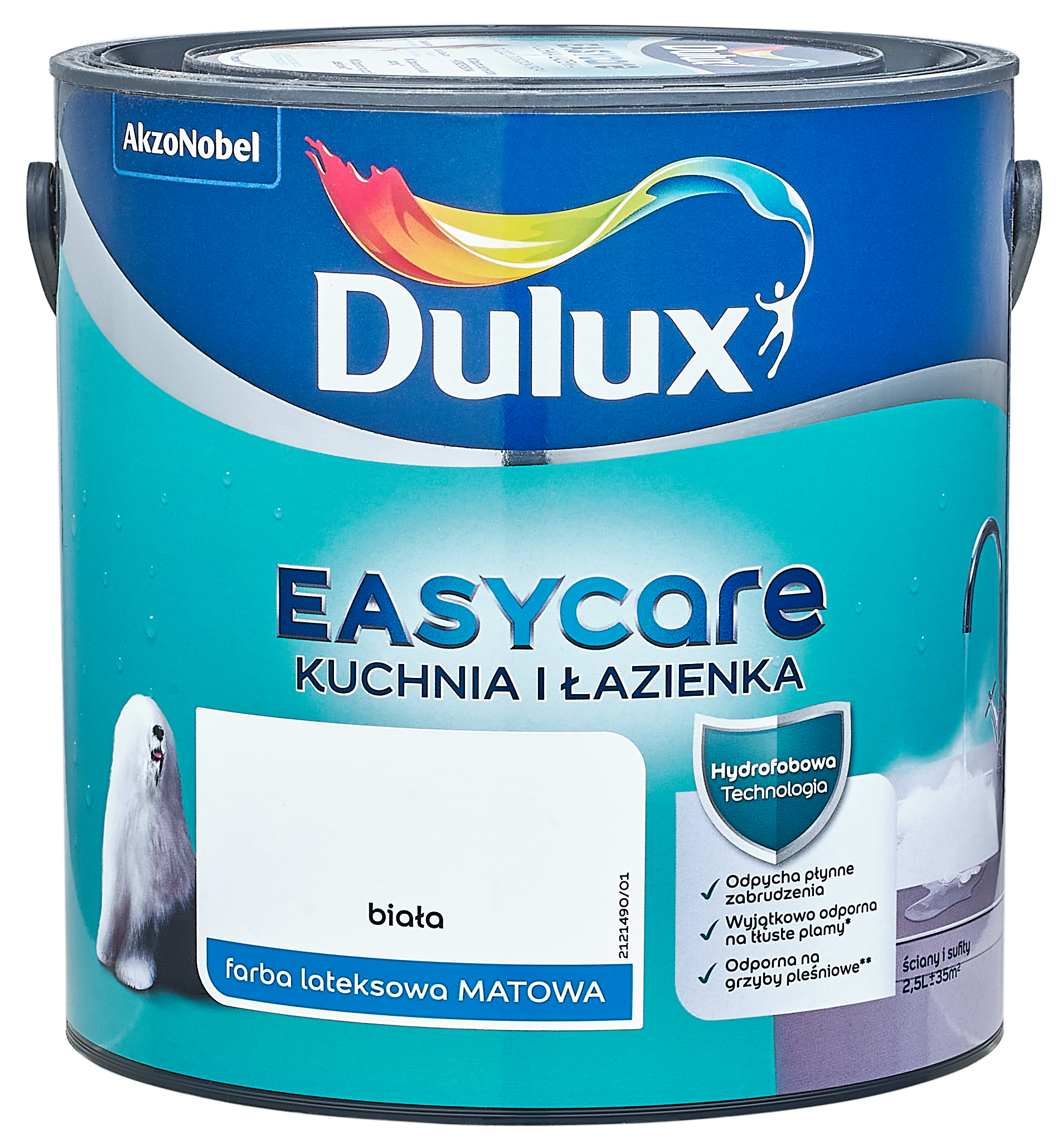 Farba Dulux Easycare Kuchnia i łazienka Biały 2.5 l - 2