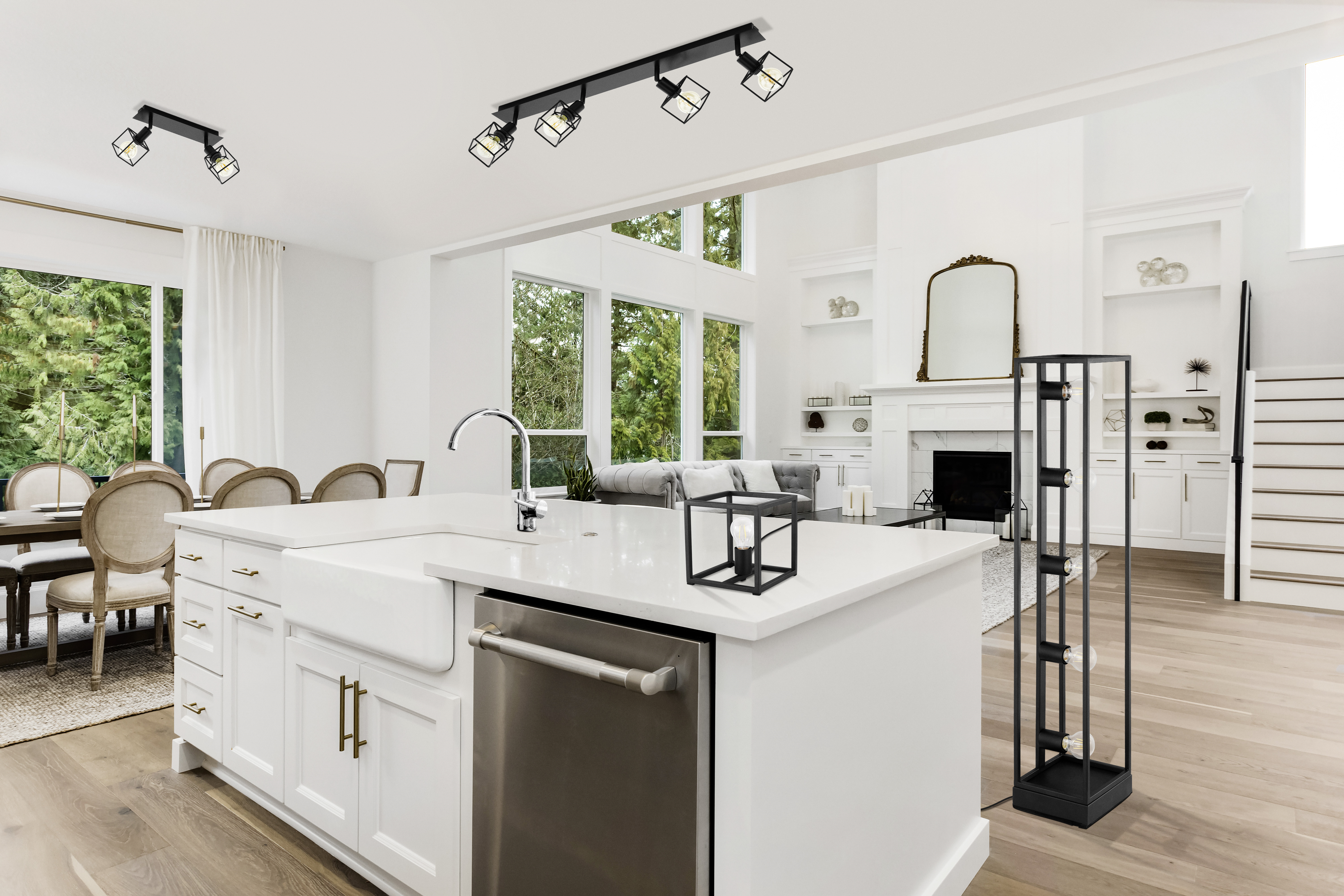 Listwa reflektorowa Eldrick czarna 2 x E14 Inspire - 17