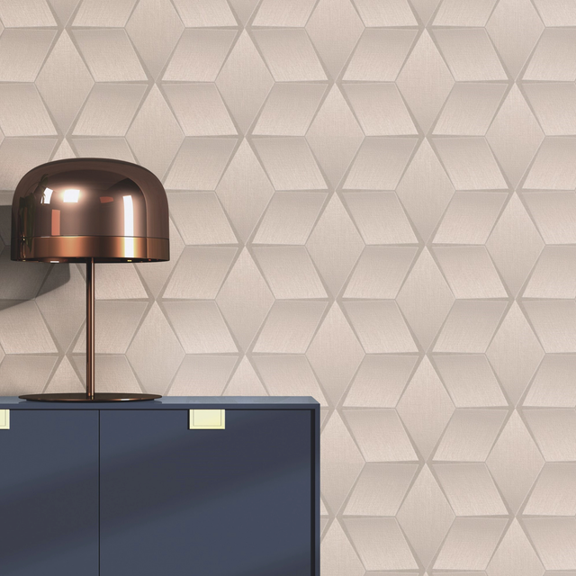 Tapeta Manhattan beżowa winylowa na papierze