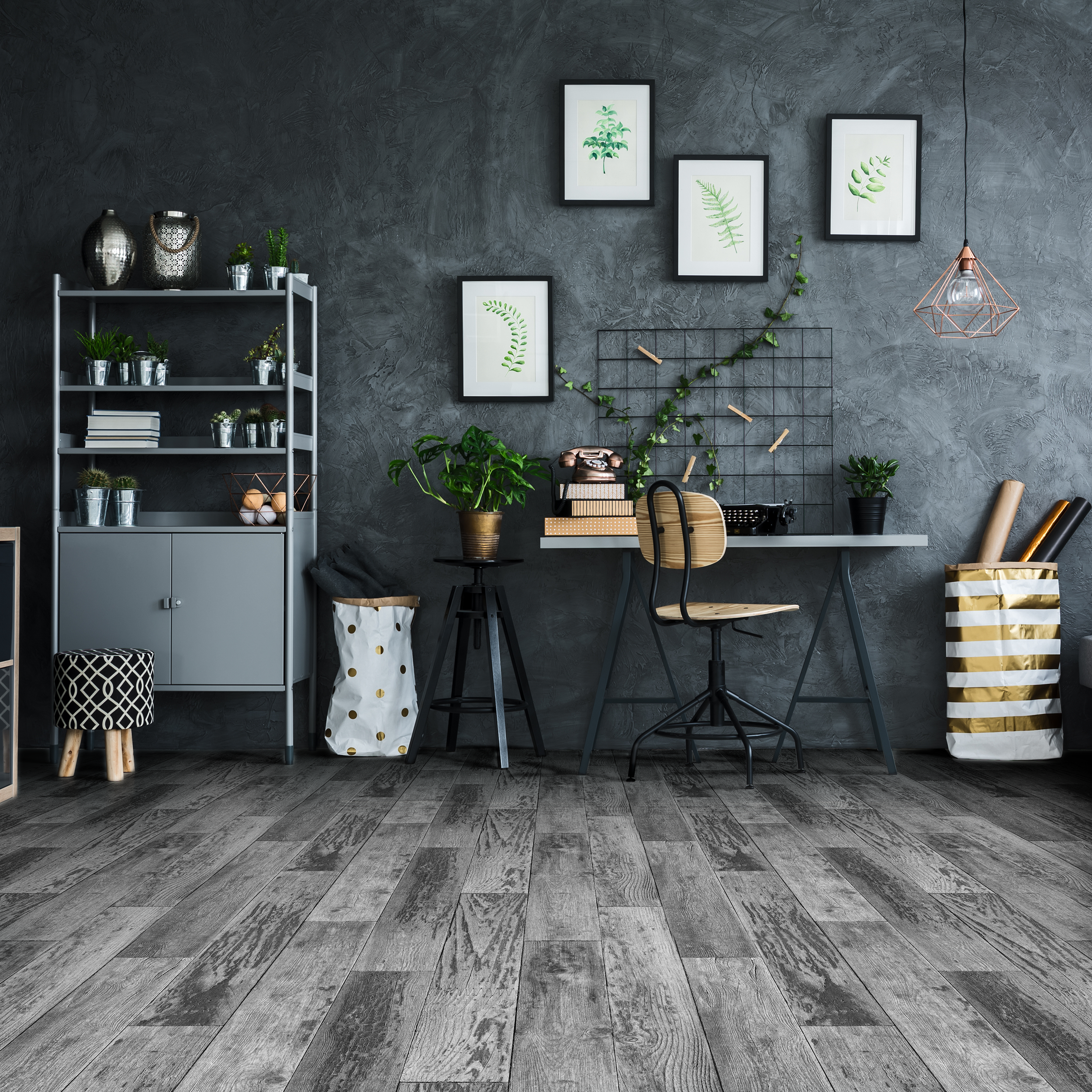 Wykładzina PCV Maxima Eko szara deska 2 m - 2