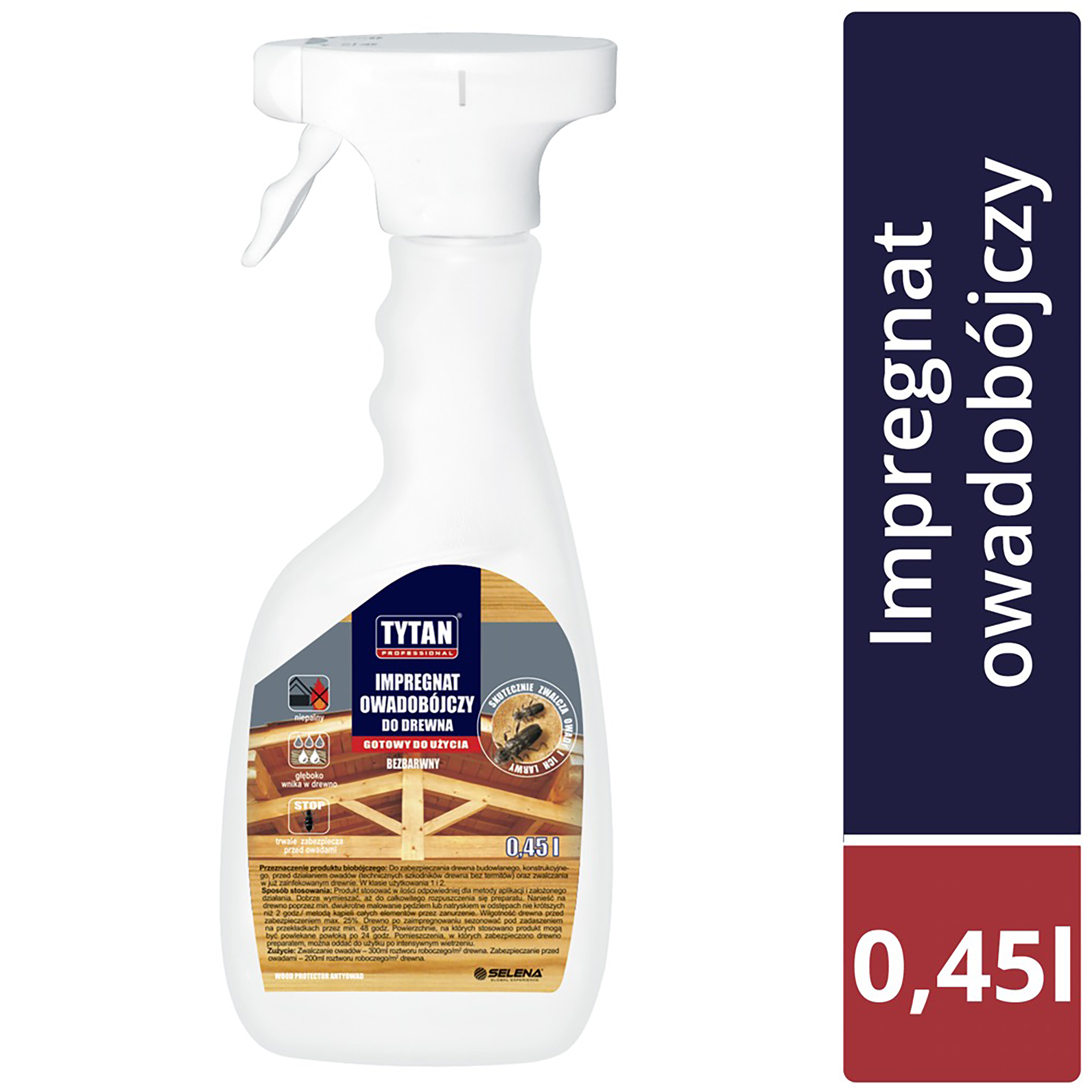 Impregnat do drewna OWADOBÓJCZY 0.45 l TYTAN PROFESSIONAL - 3