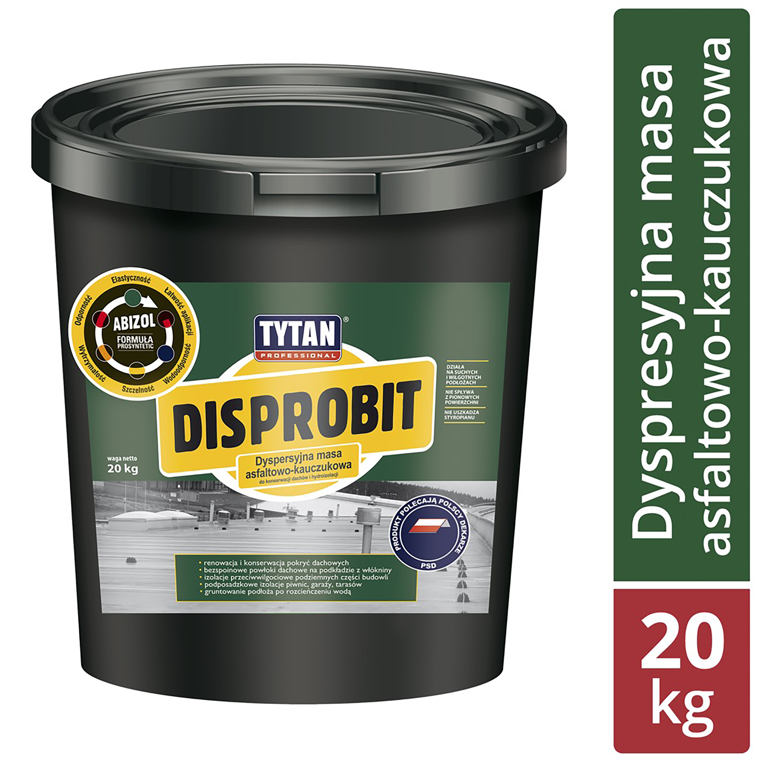 Masa dyspersyjna asfaltowo-kauczukowa Disprobit 20 kg Tytan Professional - 3
