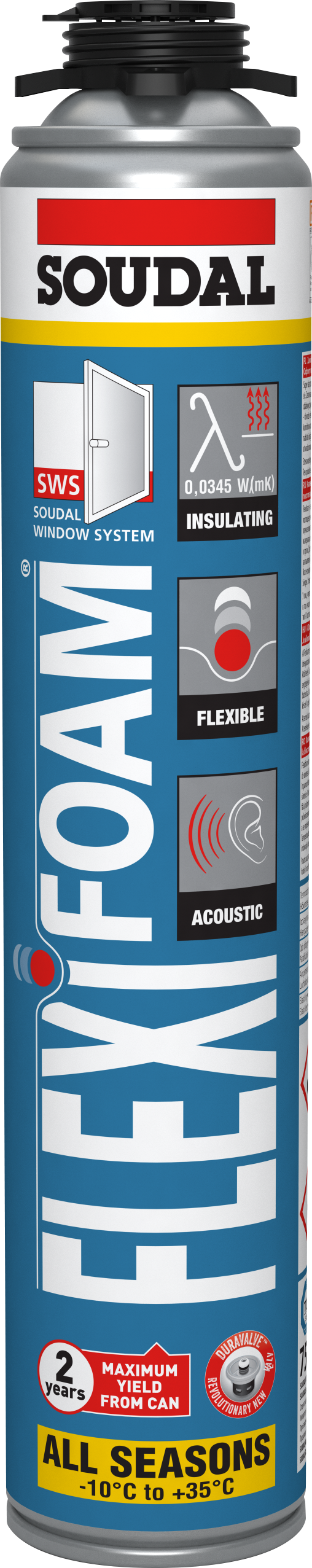 Pianka poliuretanowa pistoletowa Flexifoam 750 ml Soudal