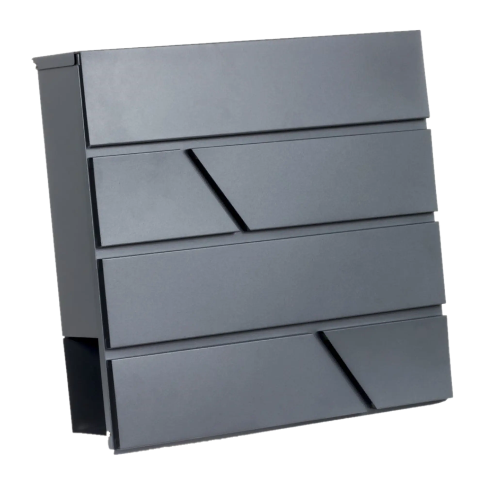 Skrzynka na listy A4 37x10x37 cm z tubą na gazety antracyt Domino