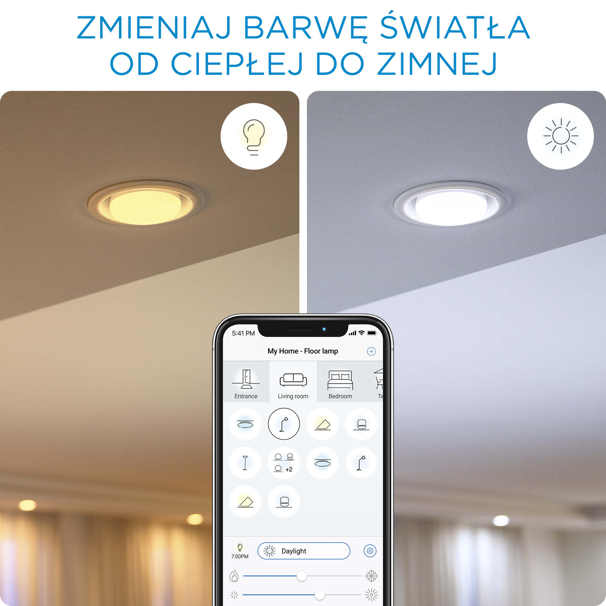 Żarówka Smart LED E27 8 W = 60 W 806 lm RGBW CCT DIM Wiz Smart lighting - 5