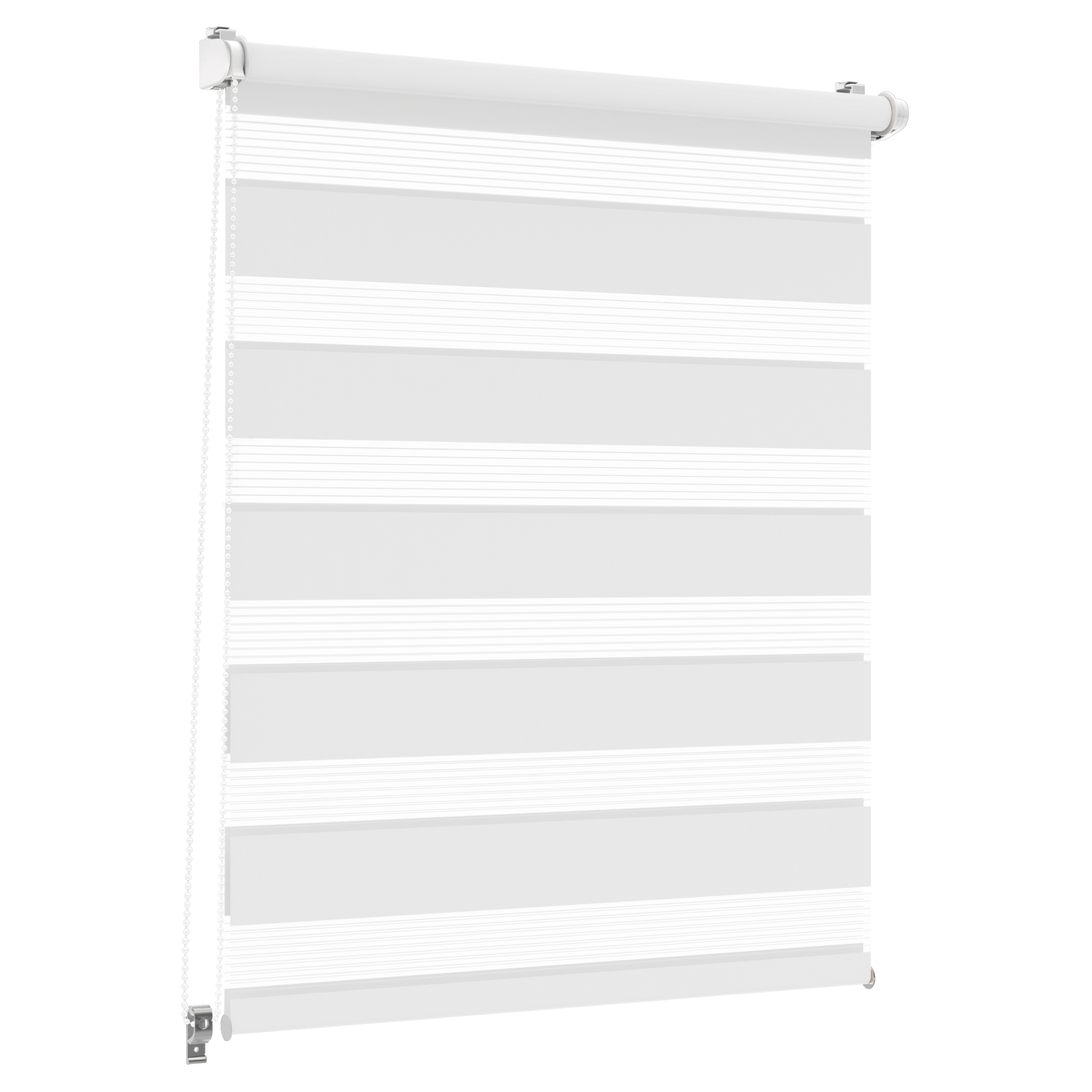 Roleta dzień noc Peter 52 x 160 cm biała z systemem click Inspire