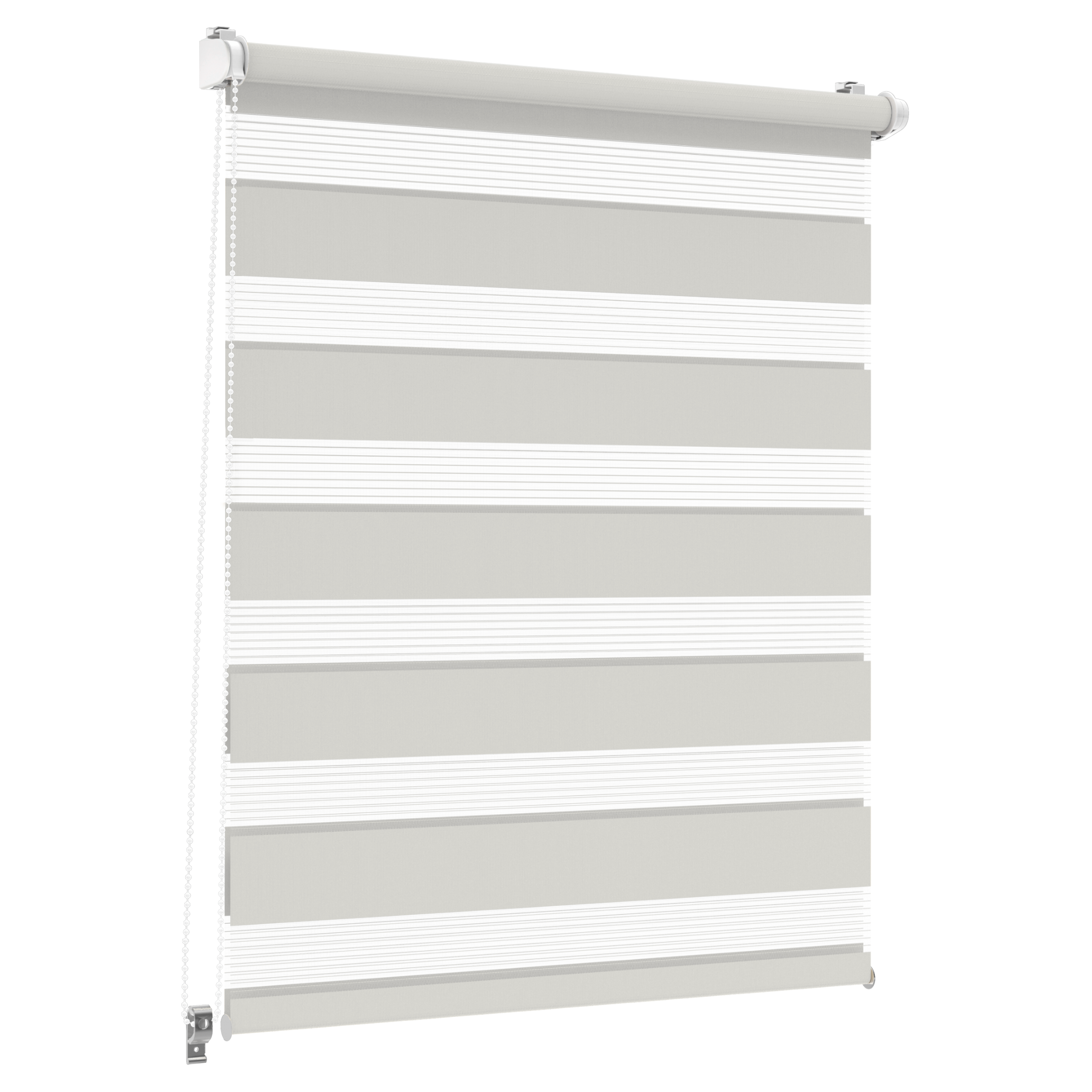 Roleta dzień noc Peter 83 x 230 cm srebrna z systemem click Inspire