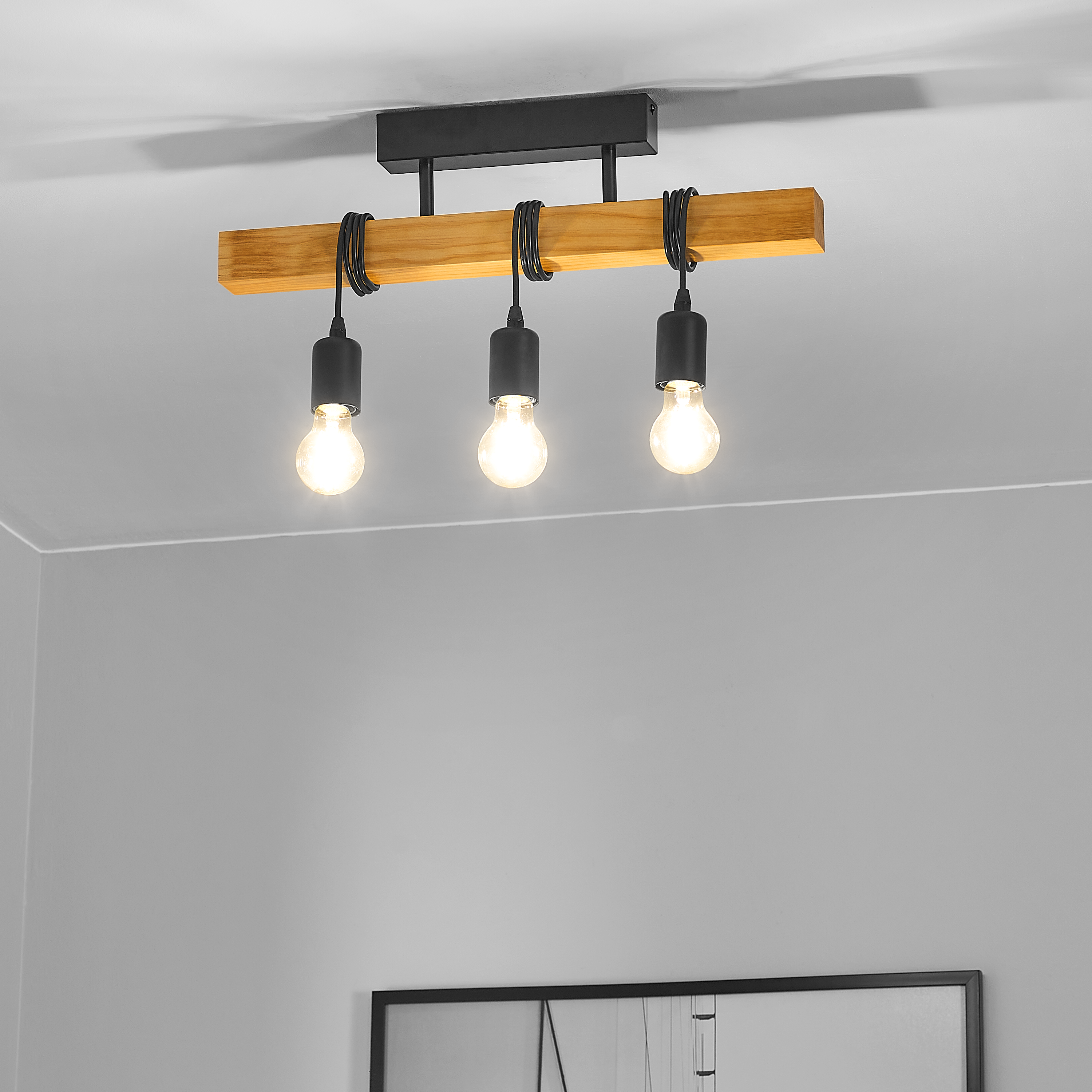 Lampa wisząca Townshend czarny 3 x E27 Eglo - 3