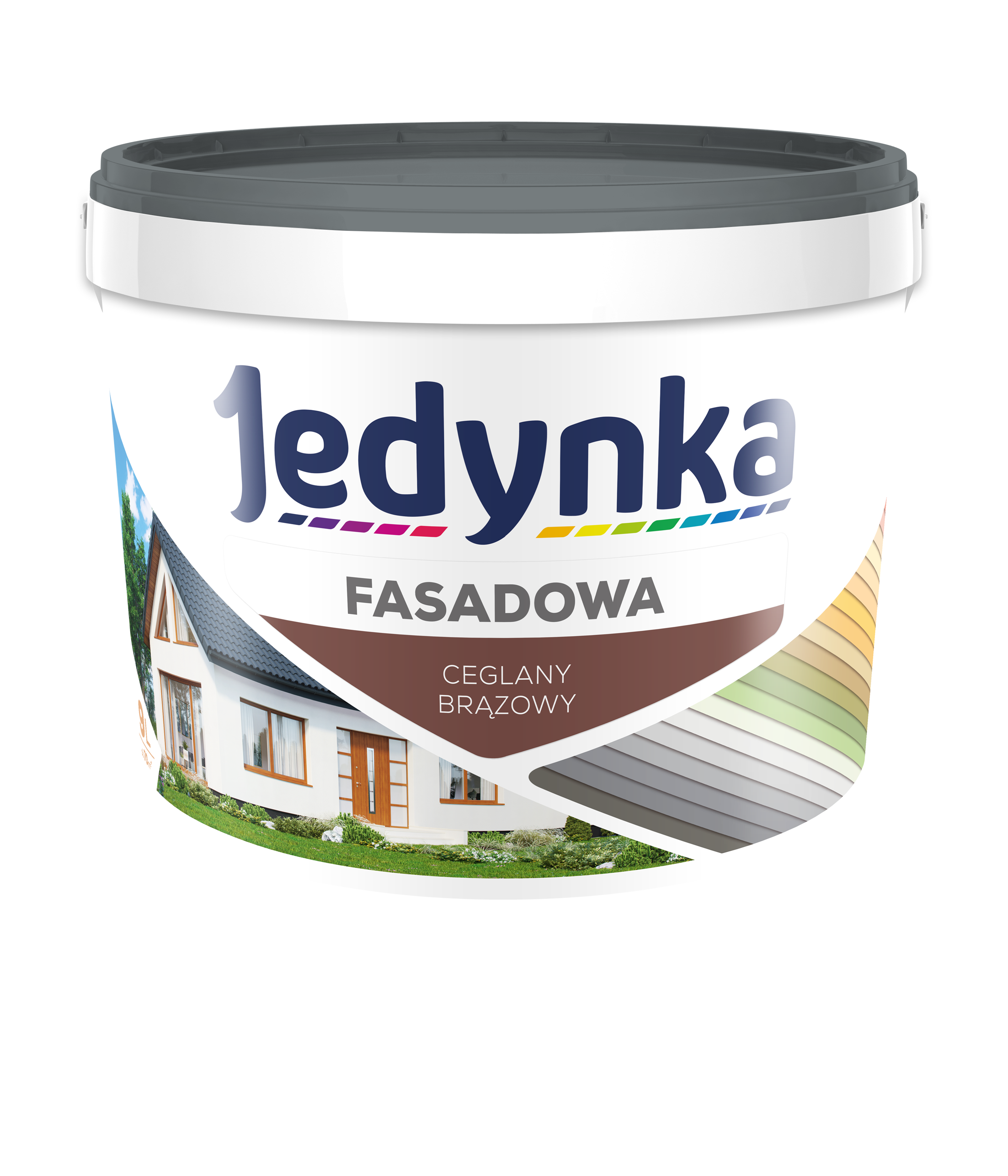 Farba fasadowa 9 l Ceglany brązowy Jedynka
