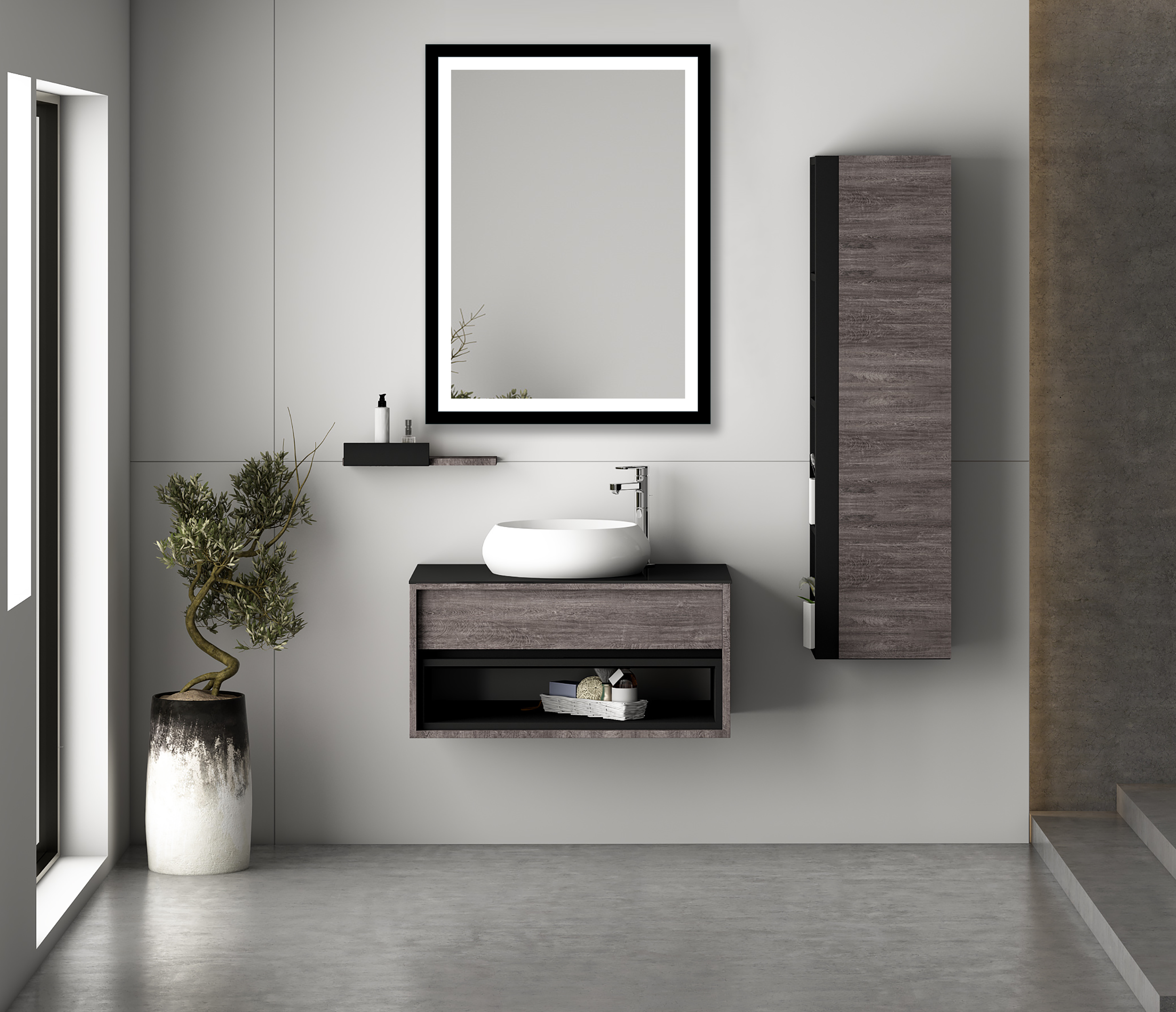 Lustro łazienkowe z wbudowanym oświetleniem LUXLED 60 x 80 VENTI - 9
