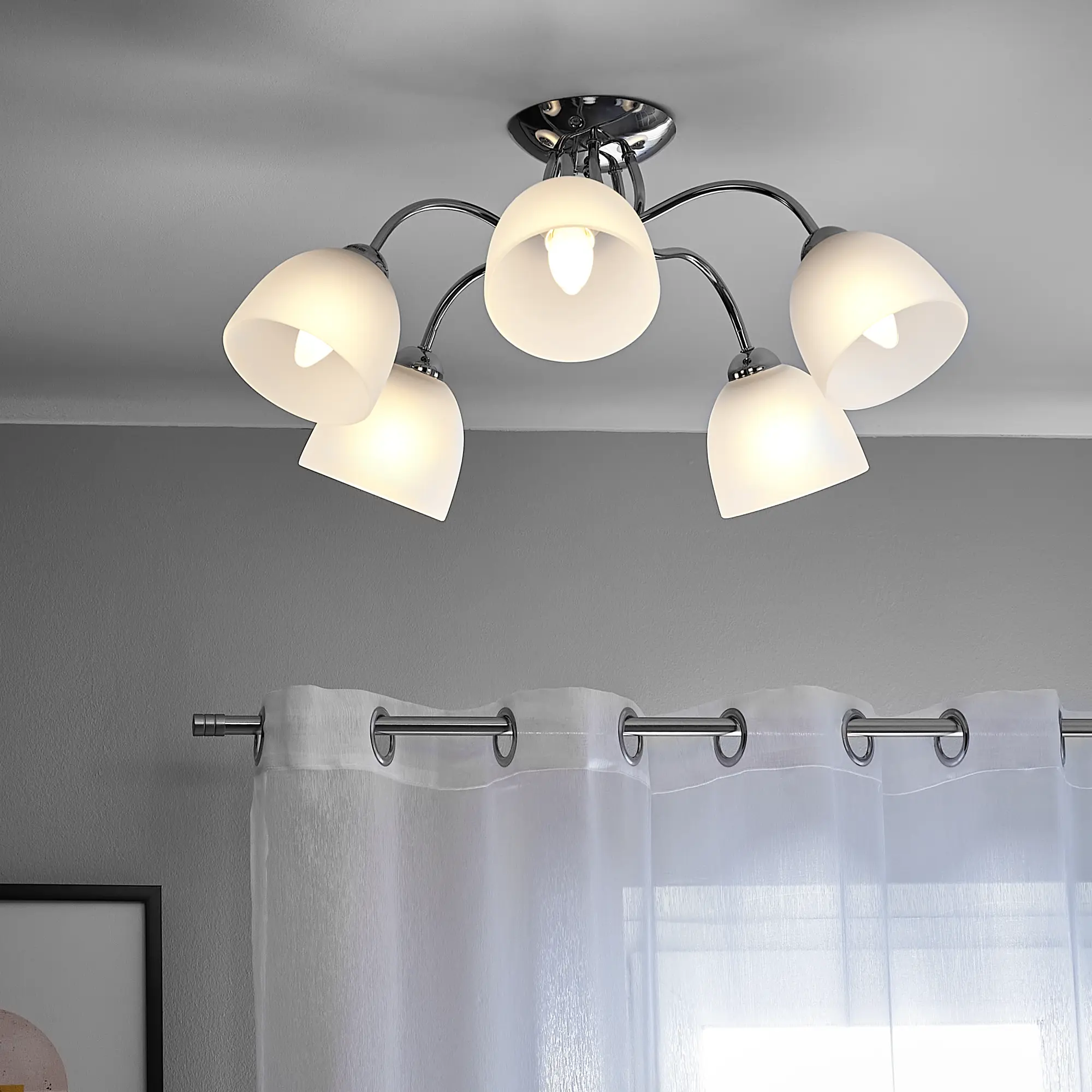 Lampa sufitowa Amarillo chrom 5 x E27 Alfa