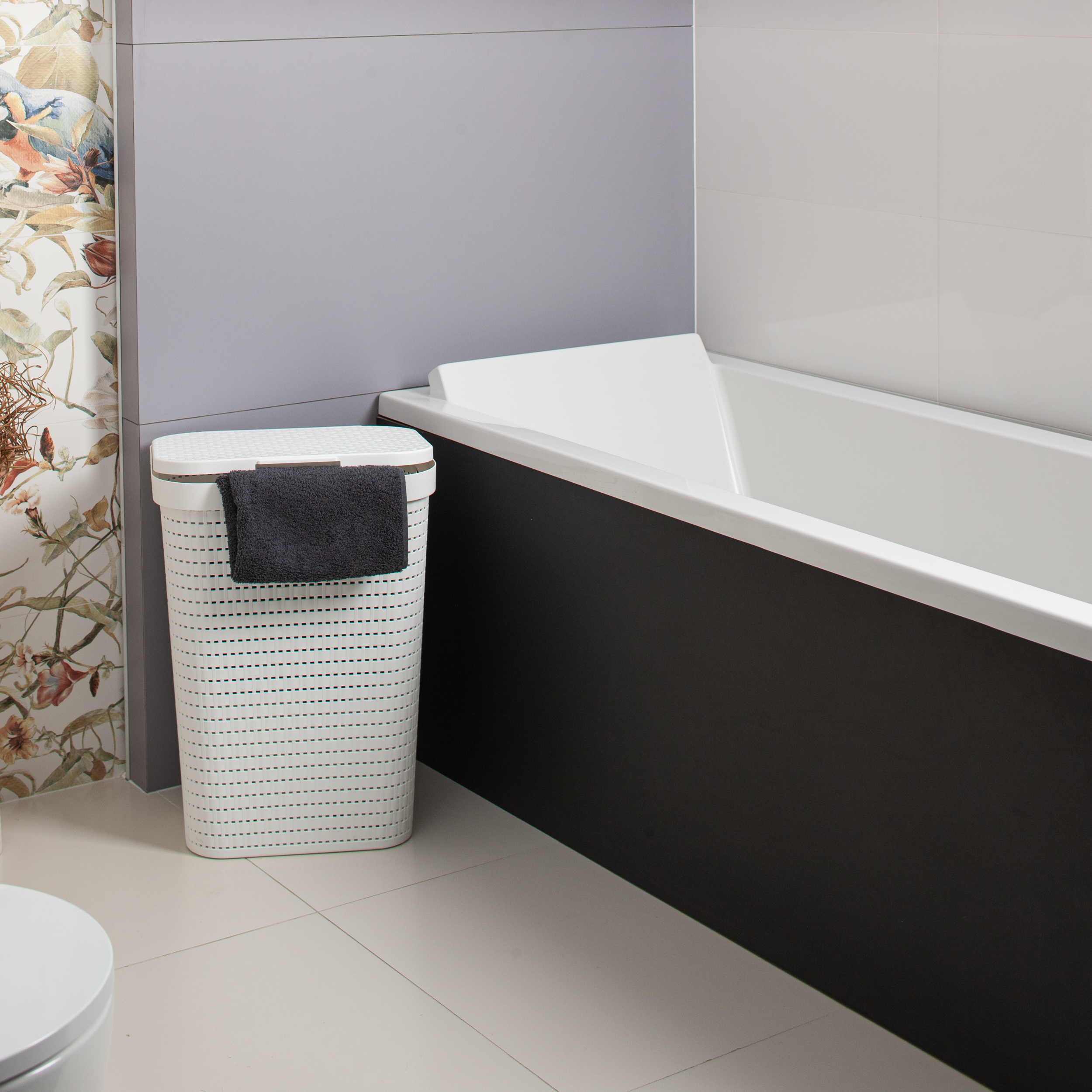 Kosz na bieliznę Country 55 L Rotho - 6