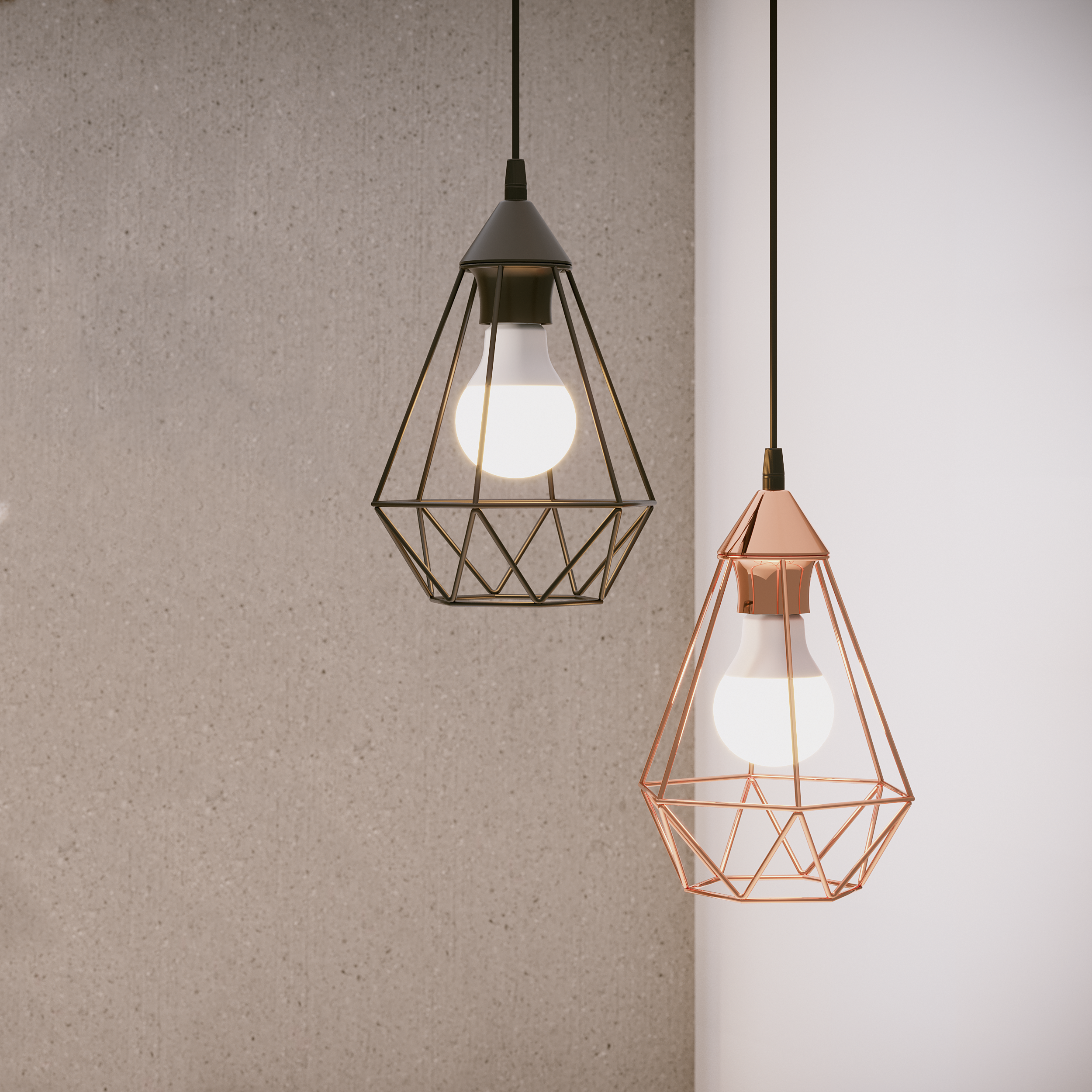 Lampa wisząca Byron miedziana E27 Inspire - 4