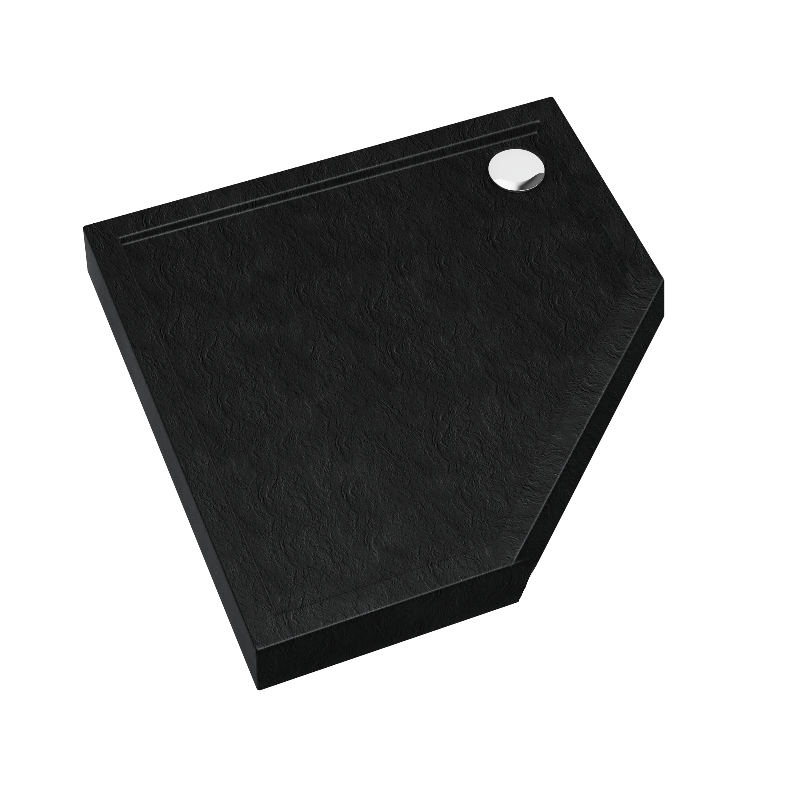 Brodzik do kabiny prysznicowej 5 kątny Frigo 90x90x12 cm czarny Sensea - 7