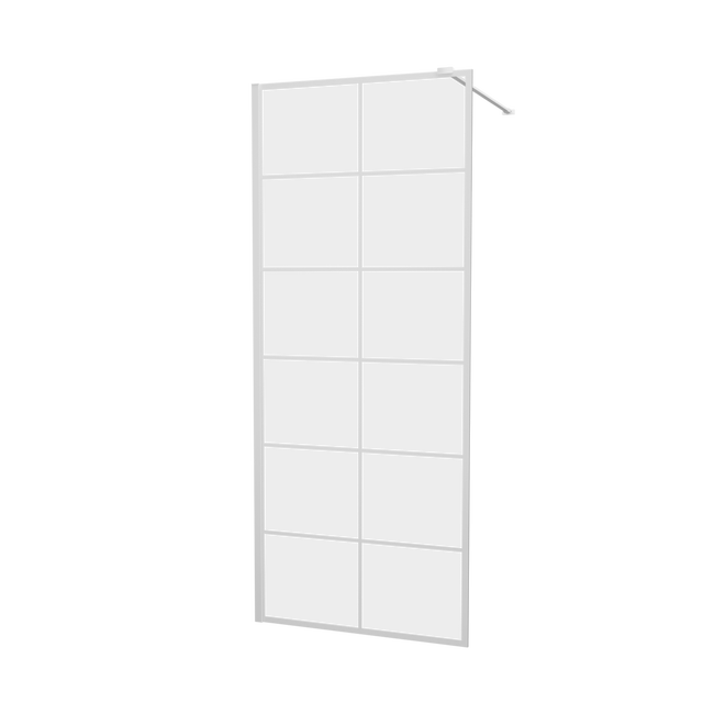 Kabina Walk-in White Frame 80x200 transparentna profil biały Wellneo