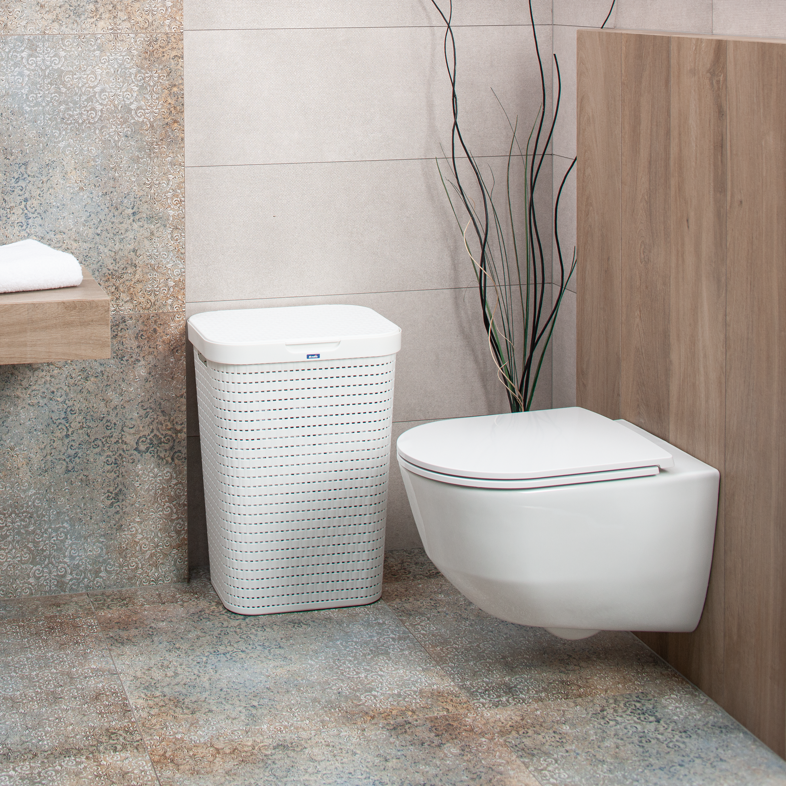 Kosz na bieliznę Country 55 L Rotho - 5