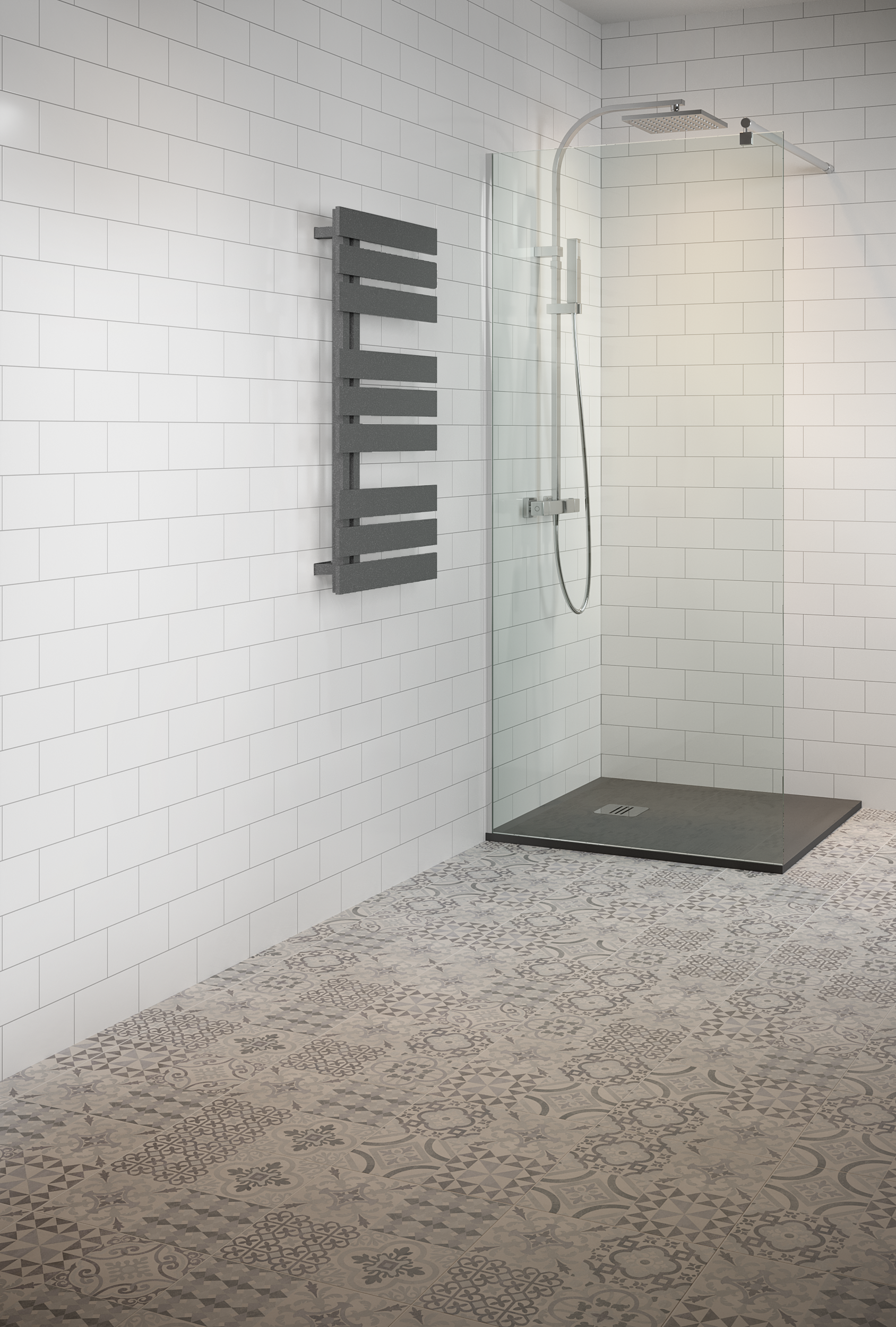 Kabina Walk-in Easy In 90x200 transparentna profil chromowany Sea-Horse - 2