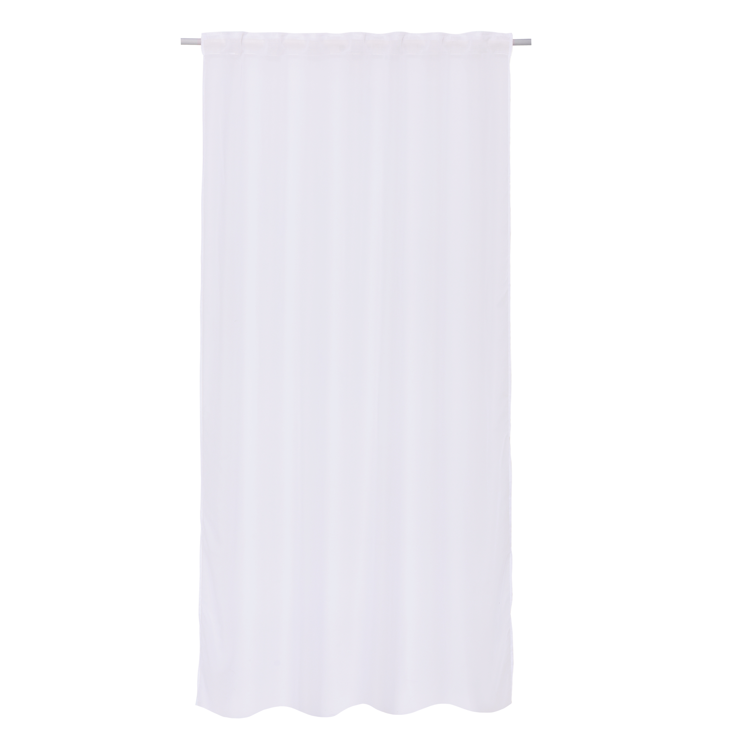 Cortina cinta fruncida, trabillas Polyone voile poliéster liso blanco INSPIRE de 140x280cm. Incluye cinta termoadhesiva - 9
