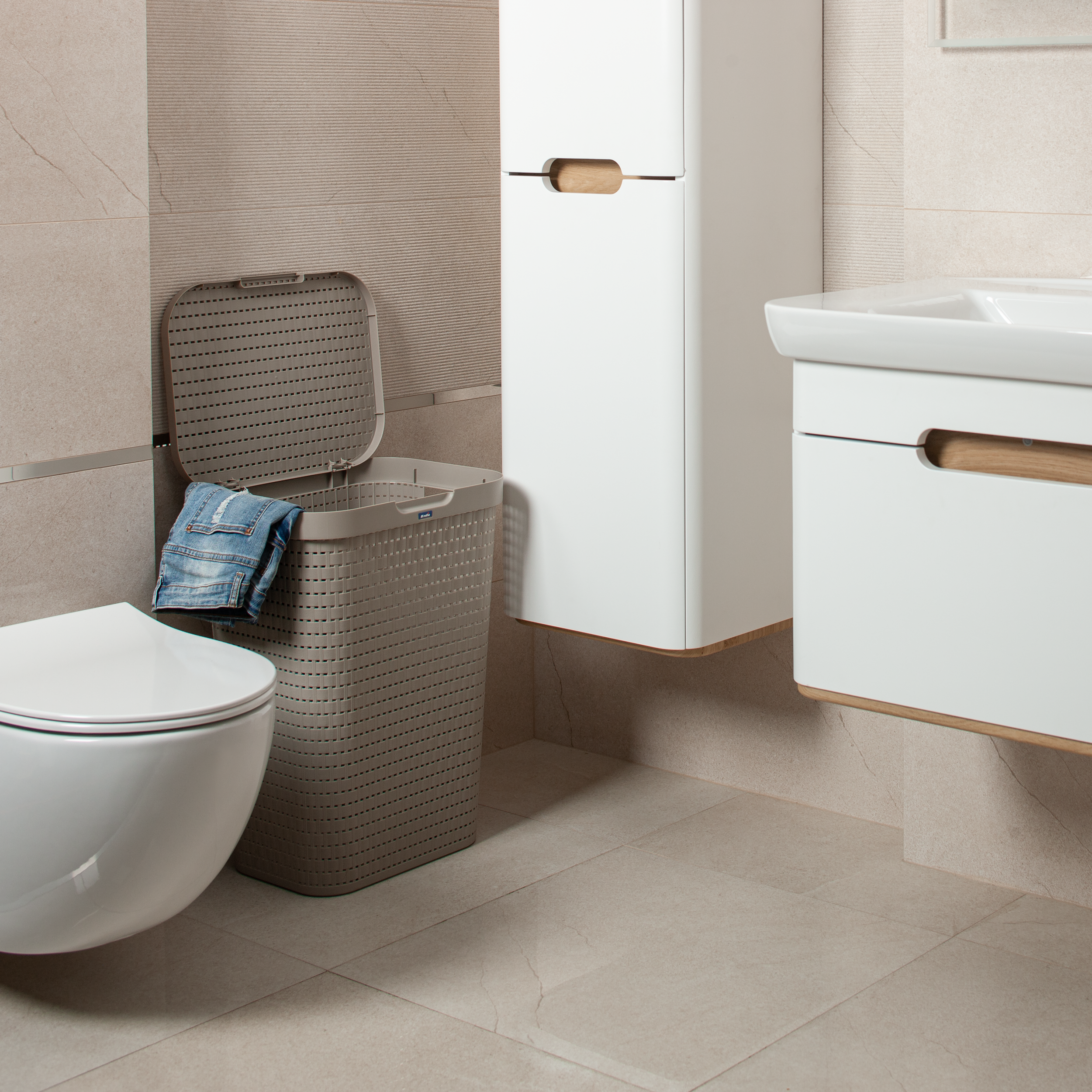 Kosz na bieliznę Country 55 L Rotho - 4