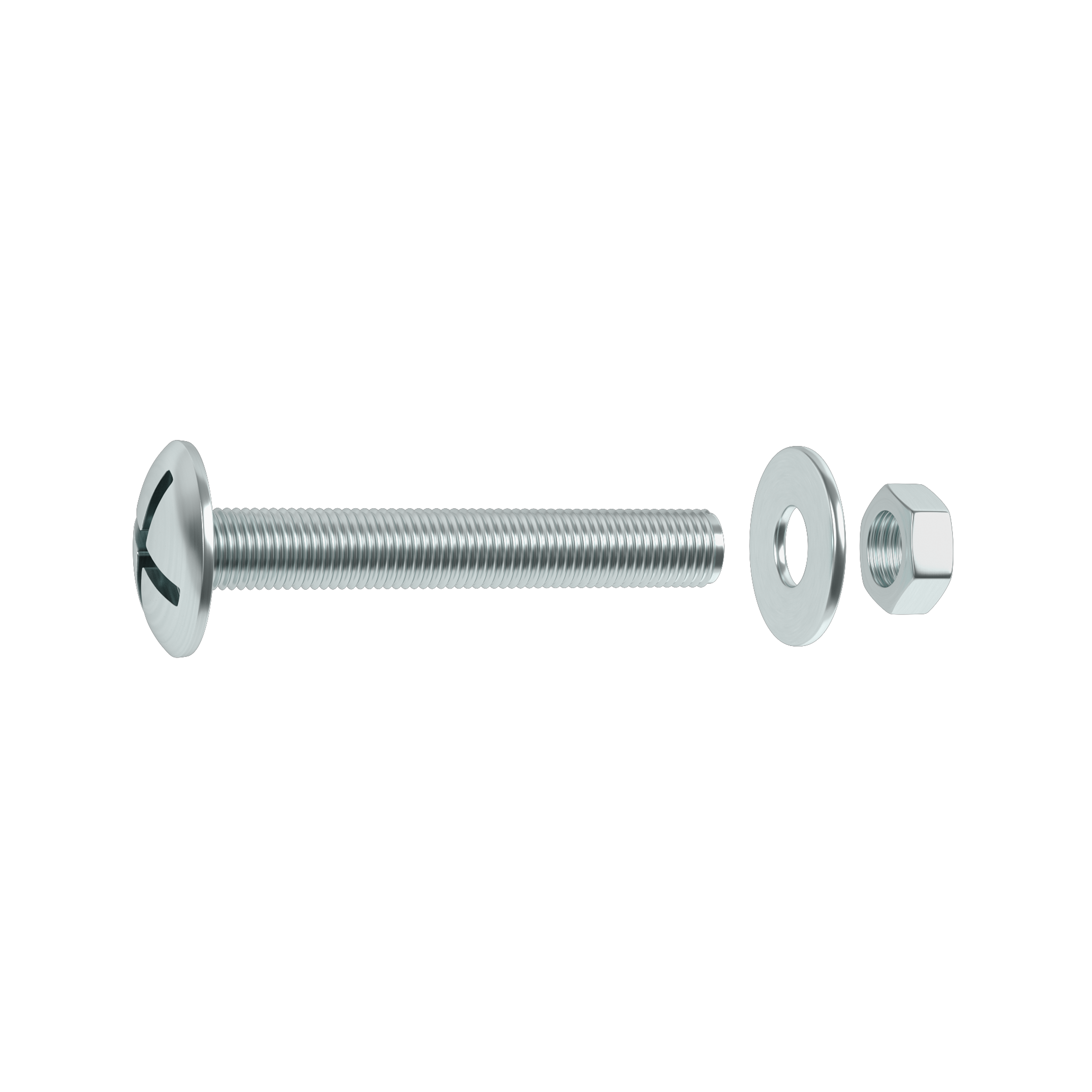 10 Tornillo de métrica cabeza redonda phillips de acero , Ø 6 x L.20 mm - 4