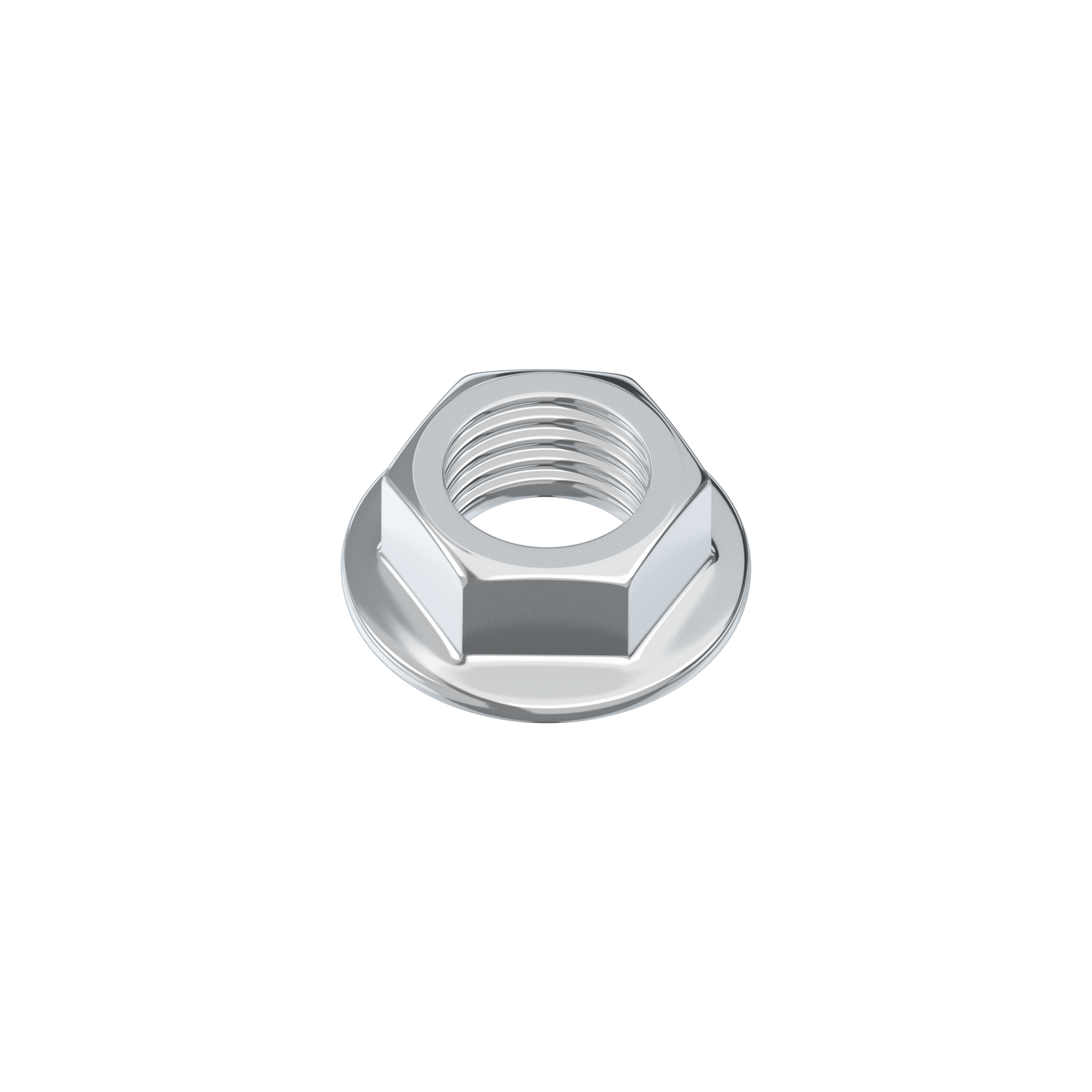 4 tuerca con reborde de acero cincado Ø 10 mm - 2