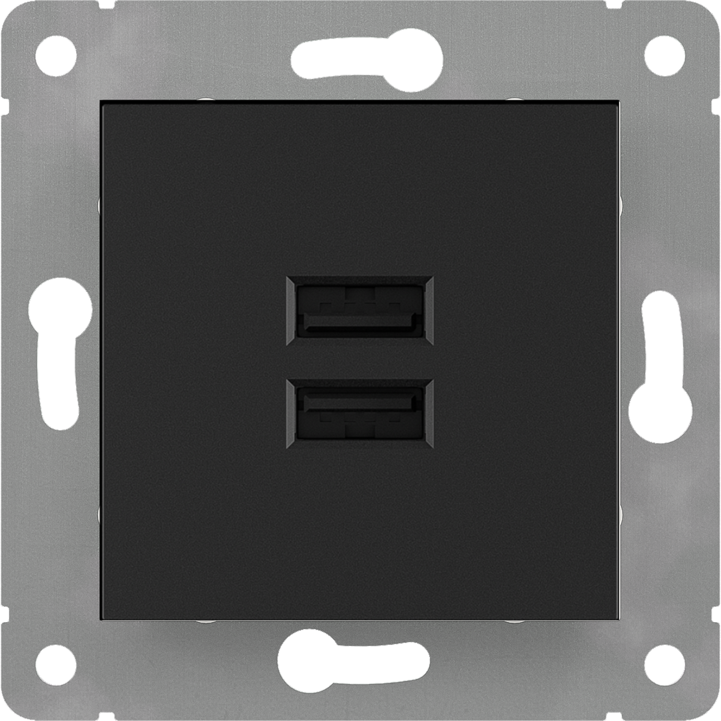 Gniazdo podwójne USB EDGE Czarny LEXMAN