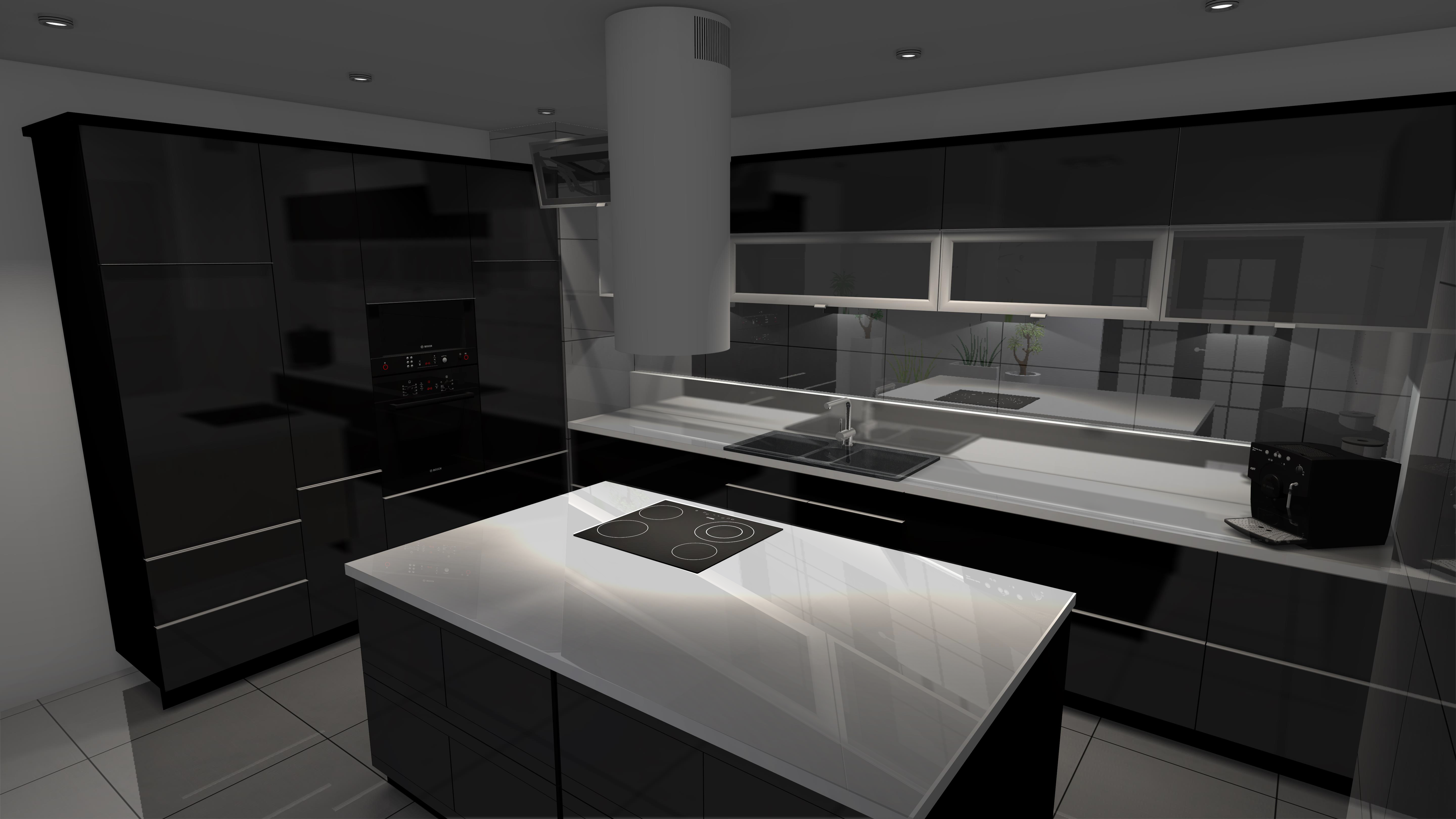 Blat kuchenny laminowany biały połysk 074W 2.8x62x305 cm - 2