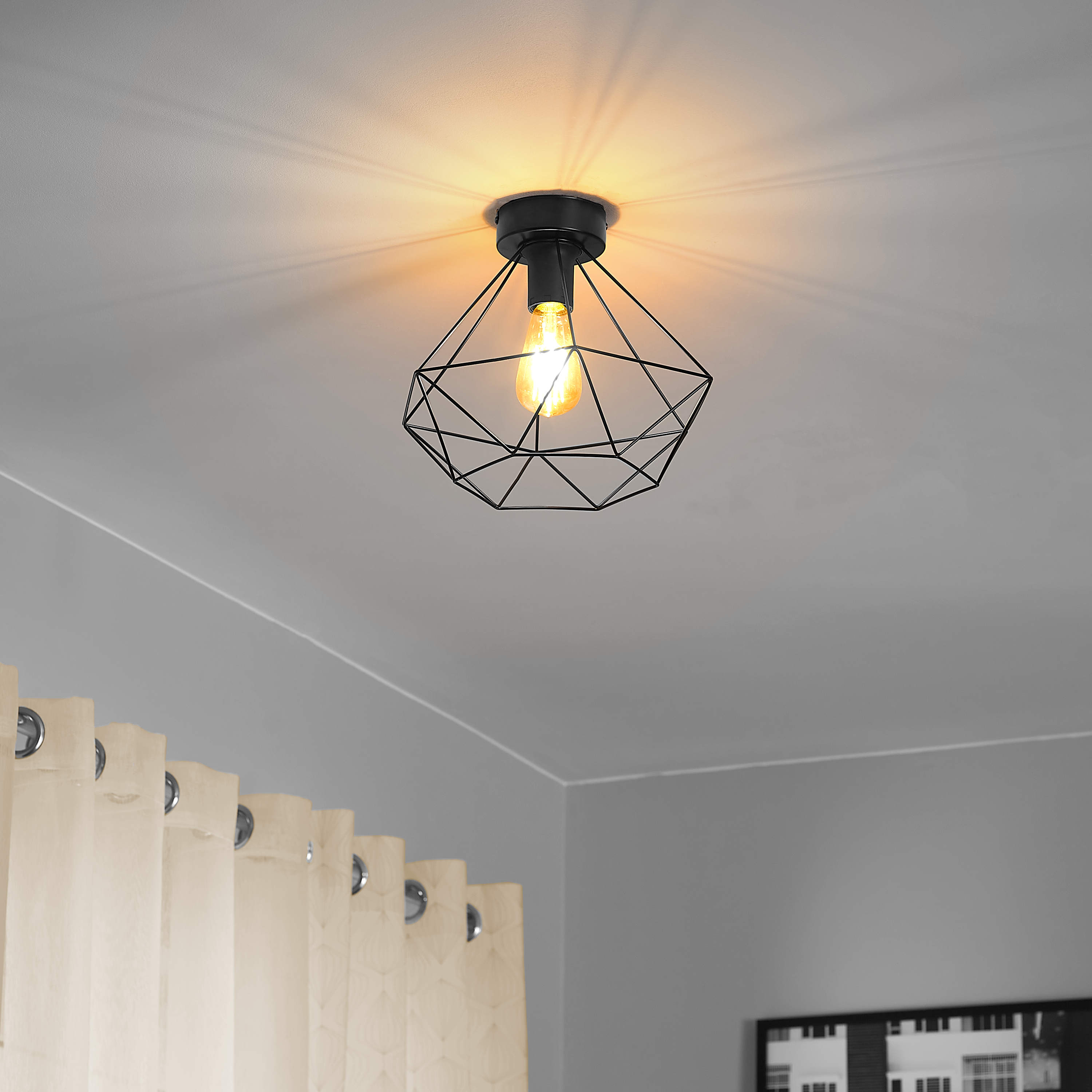 Lampa sufitowa Byron czarna E27 Inspire - 2
