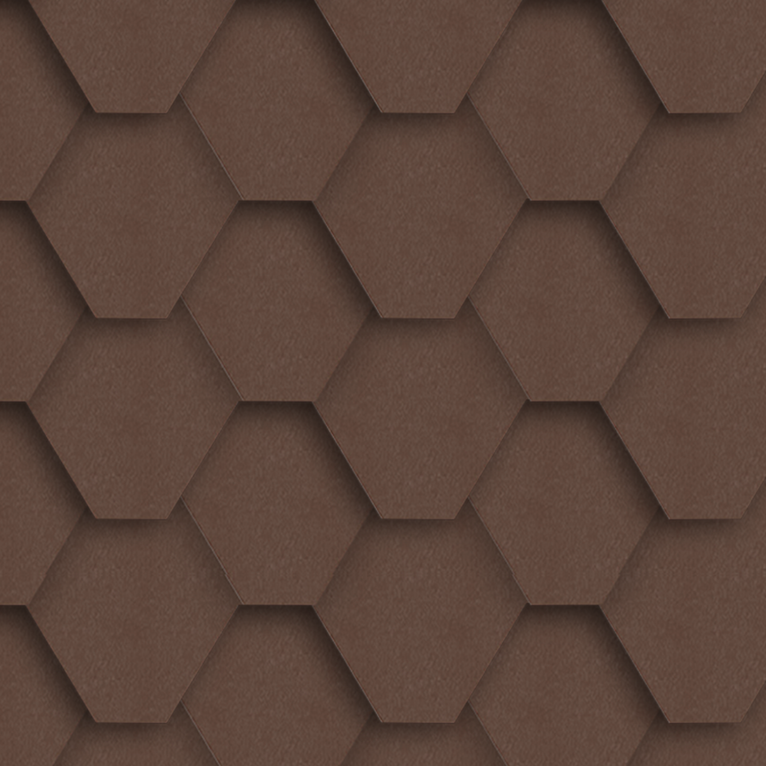 Gont bitumiczny Hexagonalny brązowy 3 m2 Izolmat