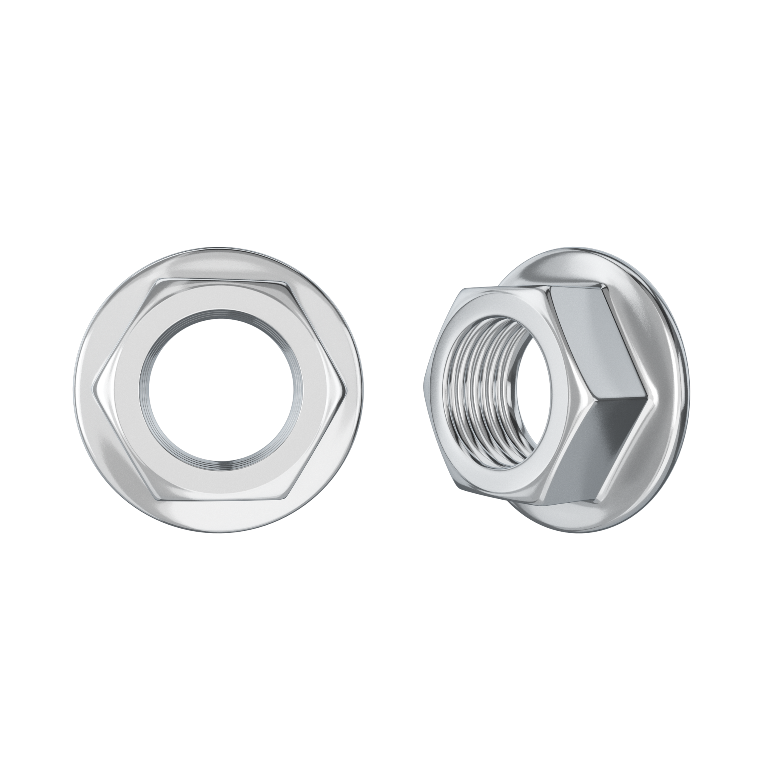 4 tuerca con reborde de acero cincado Ø 10 mm - 3