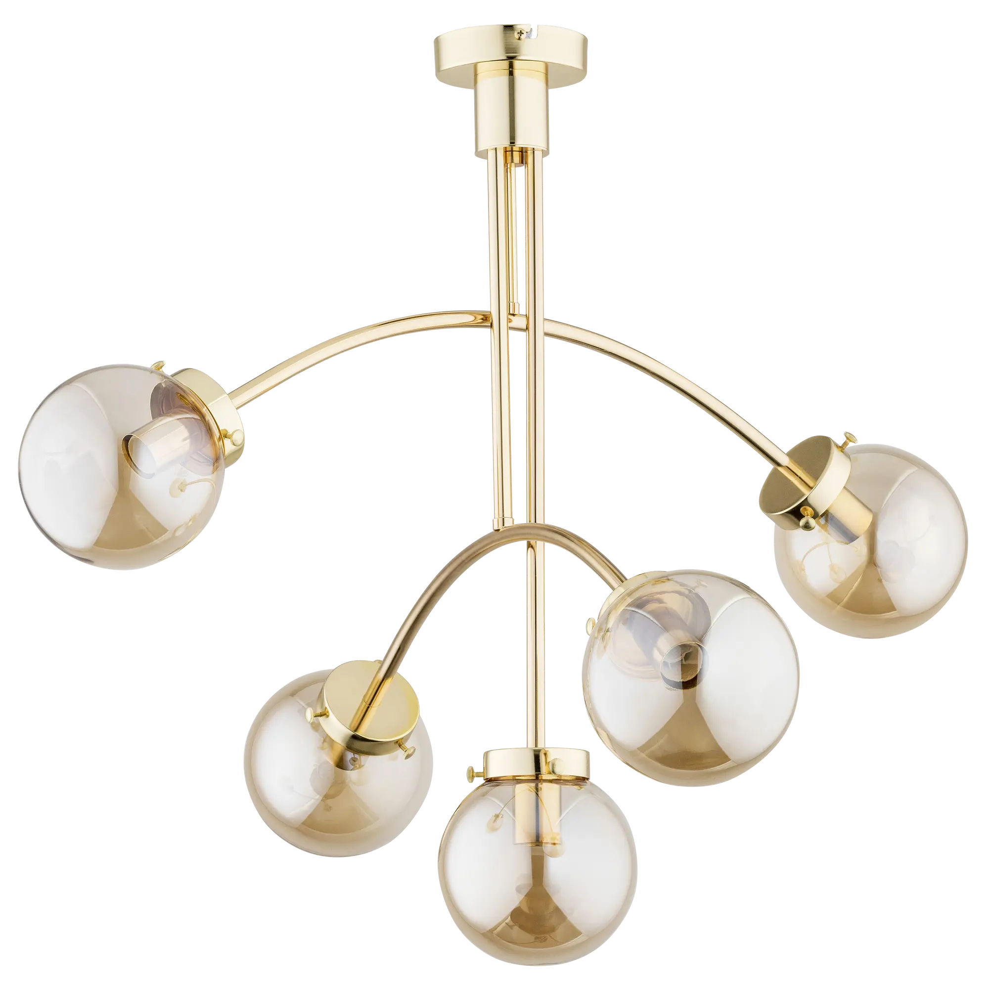 Lampa wisząca Lusco złoty 5 x E14 Alfa