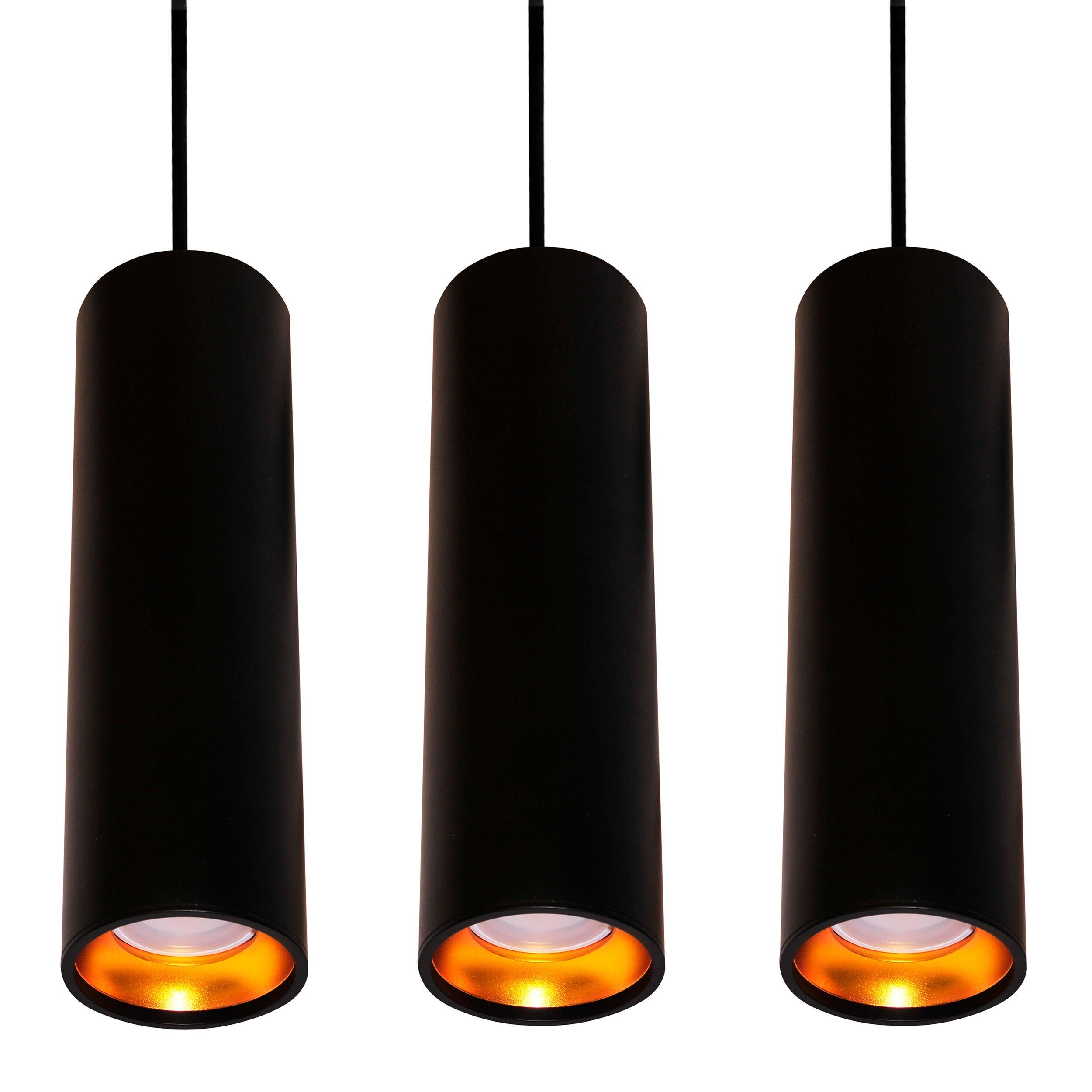 Lampa wisząca Lati czarna 3 x GU10 Il Mio - 3