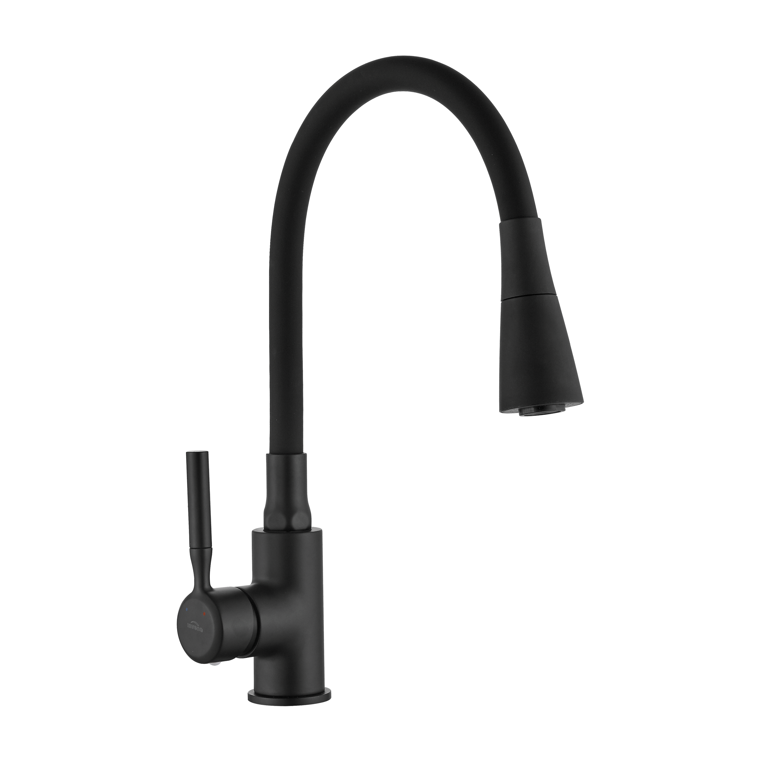 Bateria kuchenna z elastyczną wylewką Hula2 Czarna Invena