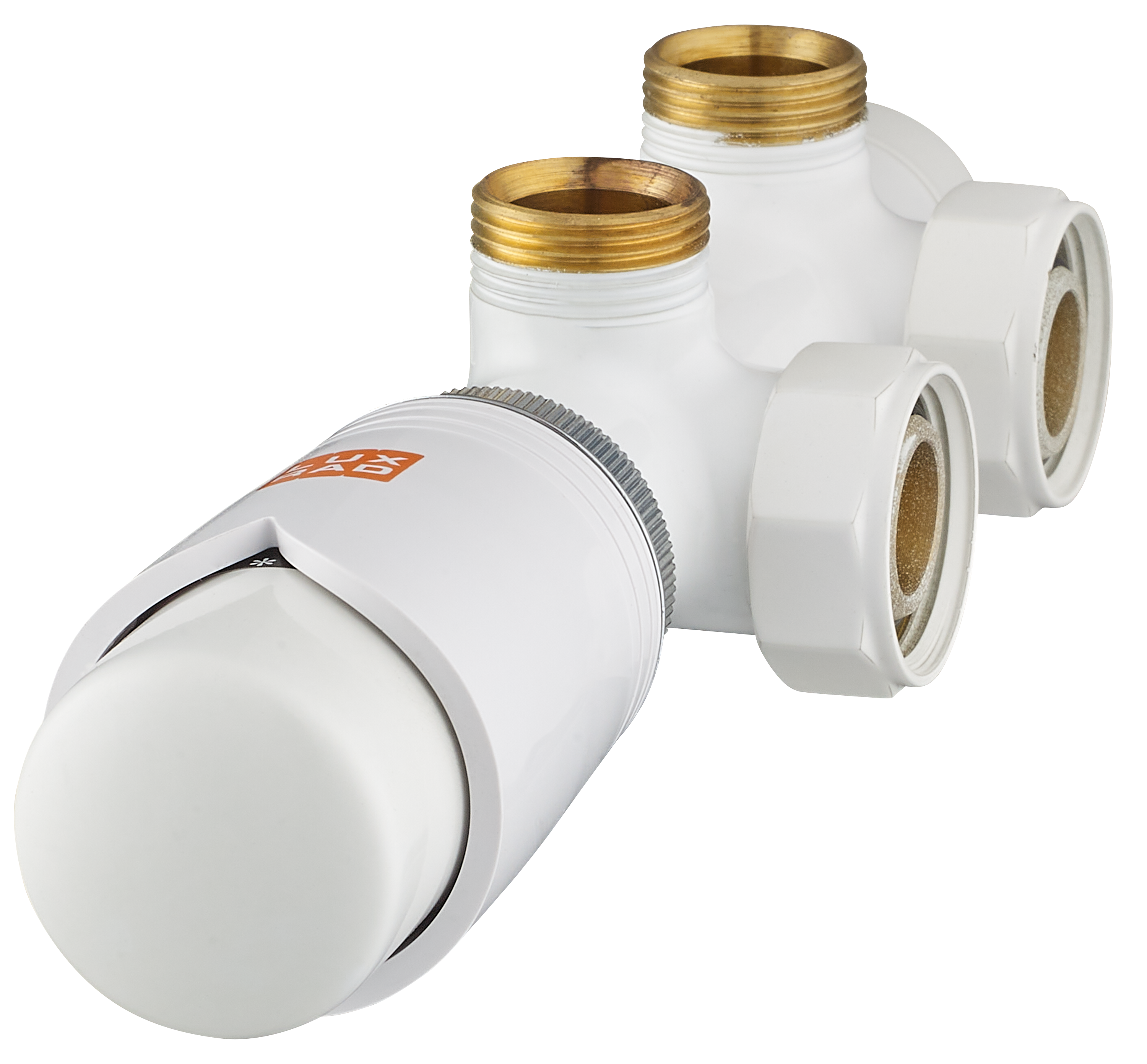 Zestaw termostatyczny DUO LEWY 3/4" x M22 x 1.5 BIAŁY LUXRAD