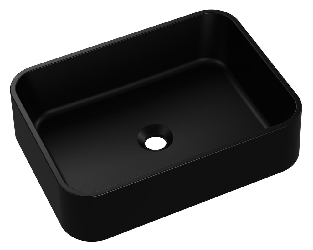 Umywalka konglomeratowa nablatowa Cres Black 49 x 36 Axis Group