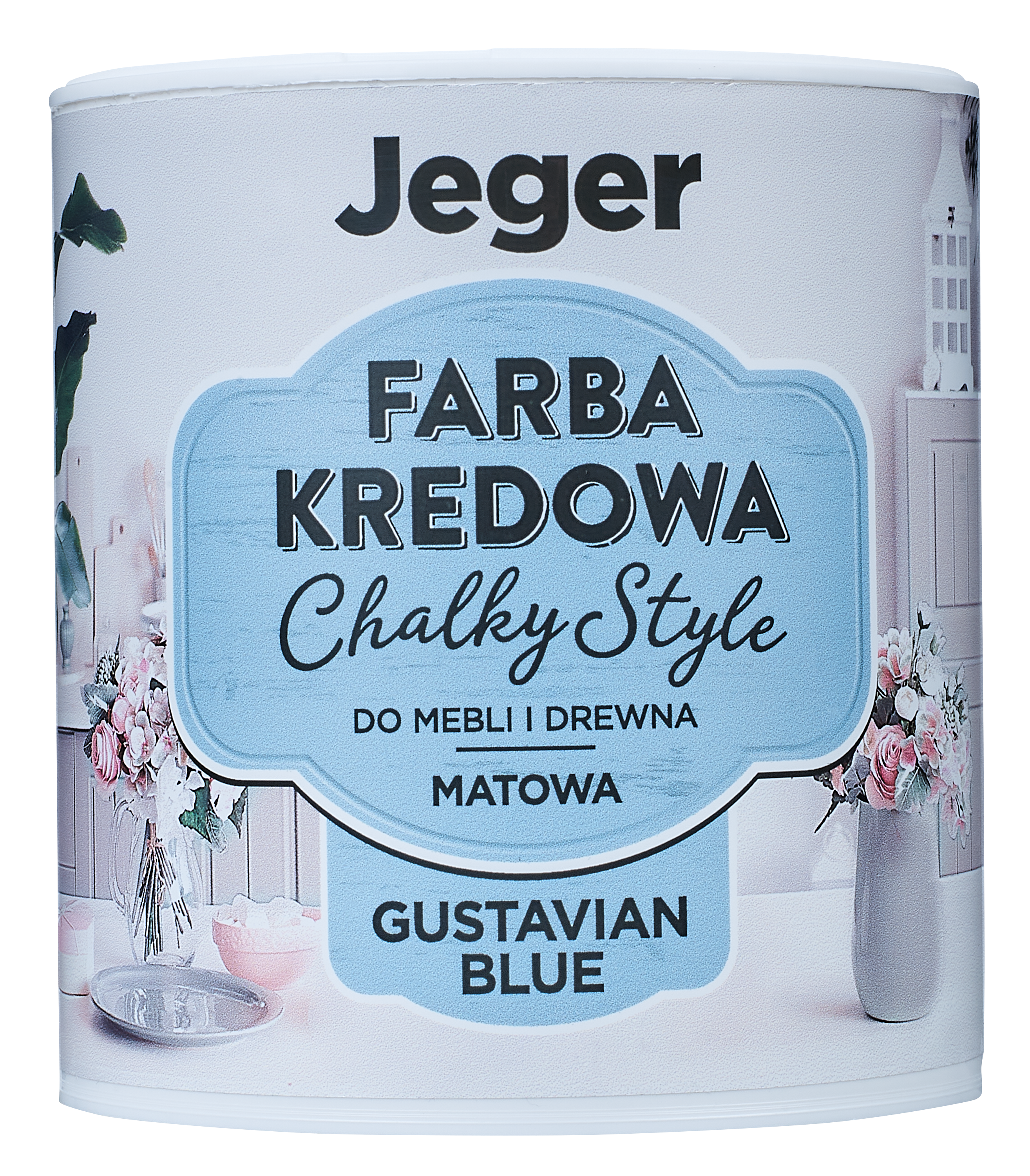 Farba kredowa do mebli Chalky Style 0.5 l Gustavian blue JEGER - 3
