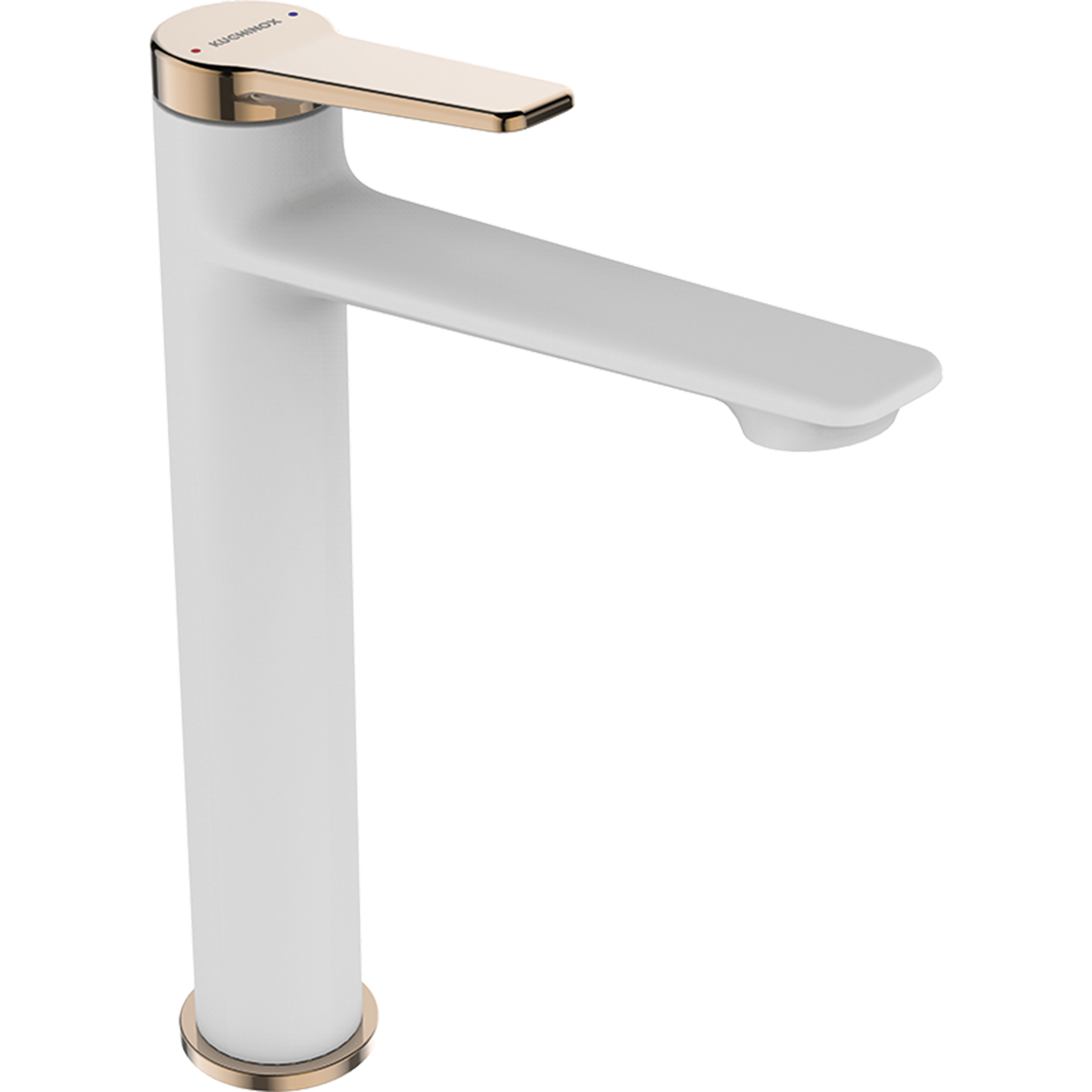 Bateria umywalkowa Alanis biało złota wysoka K/klik Kuchinox