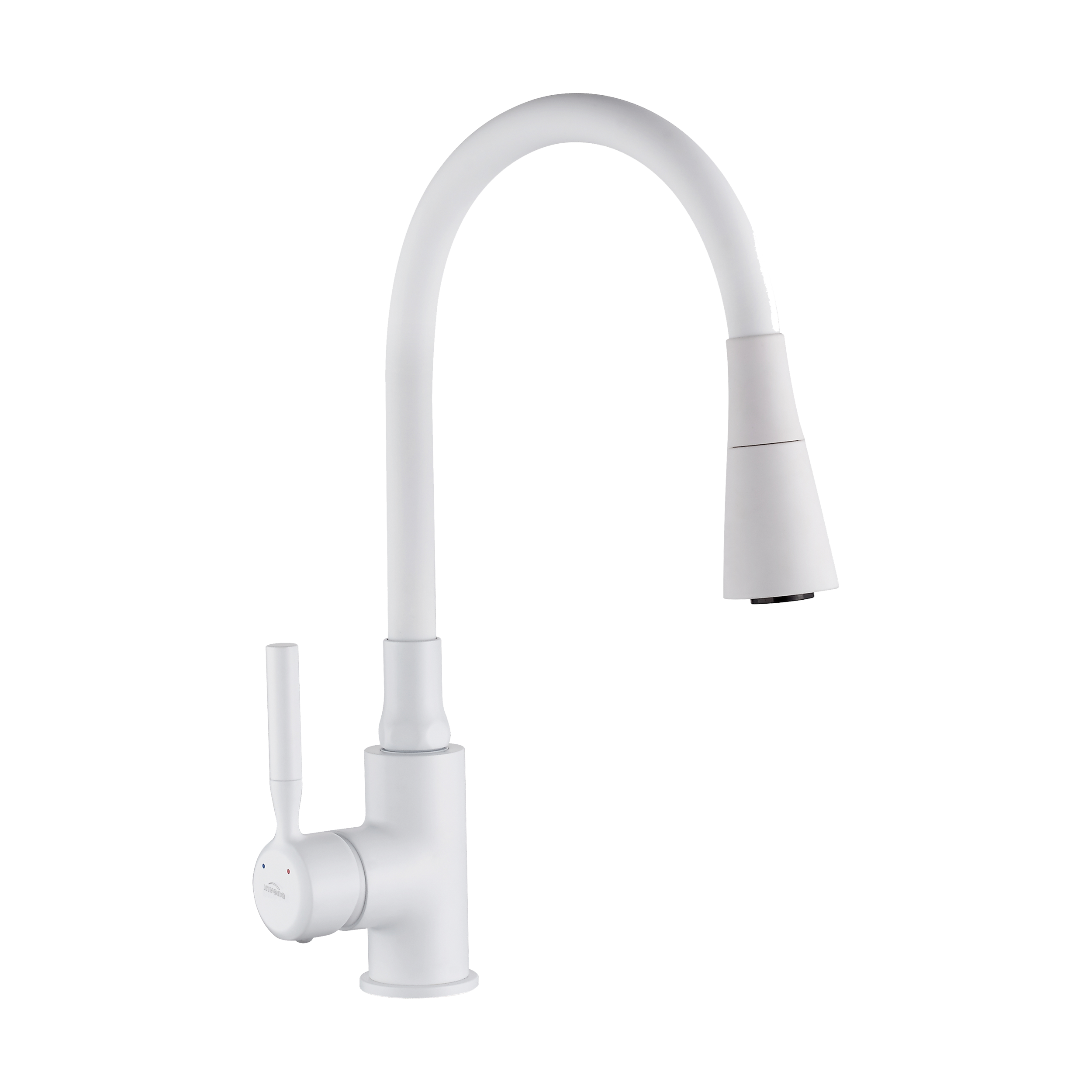 Bateria kuchenna z elastyczną wylewką Hula2 Biała Invena