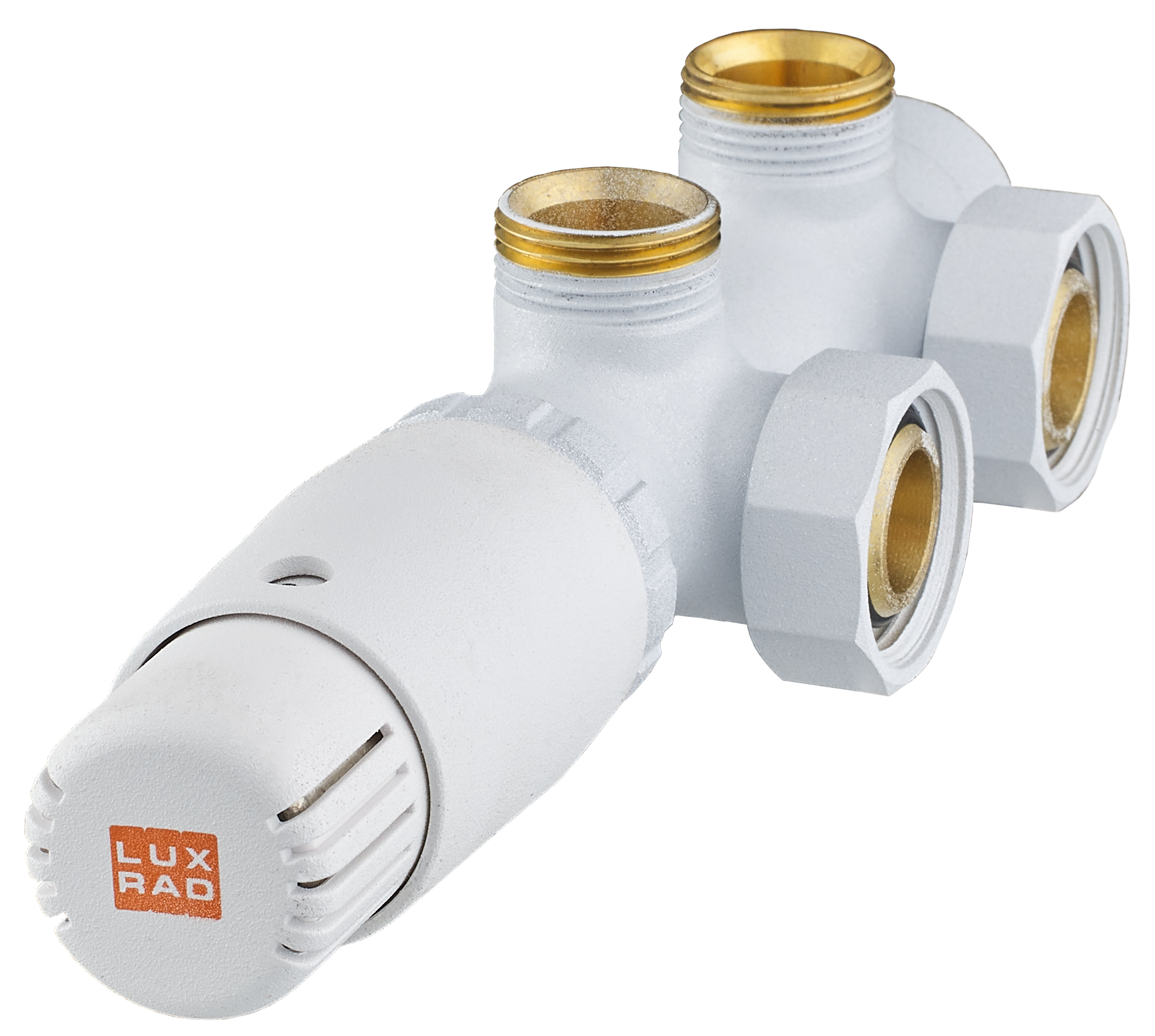 Zestaw termostatyczny DUO LEWY 3/4" x M22 x 1.5 BIAŁY LUXRAD