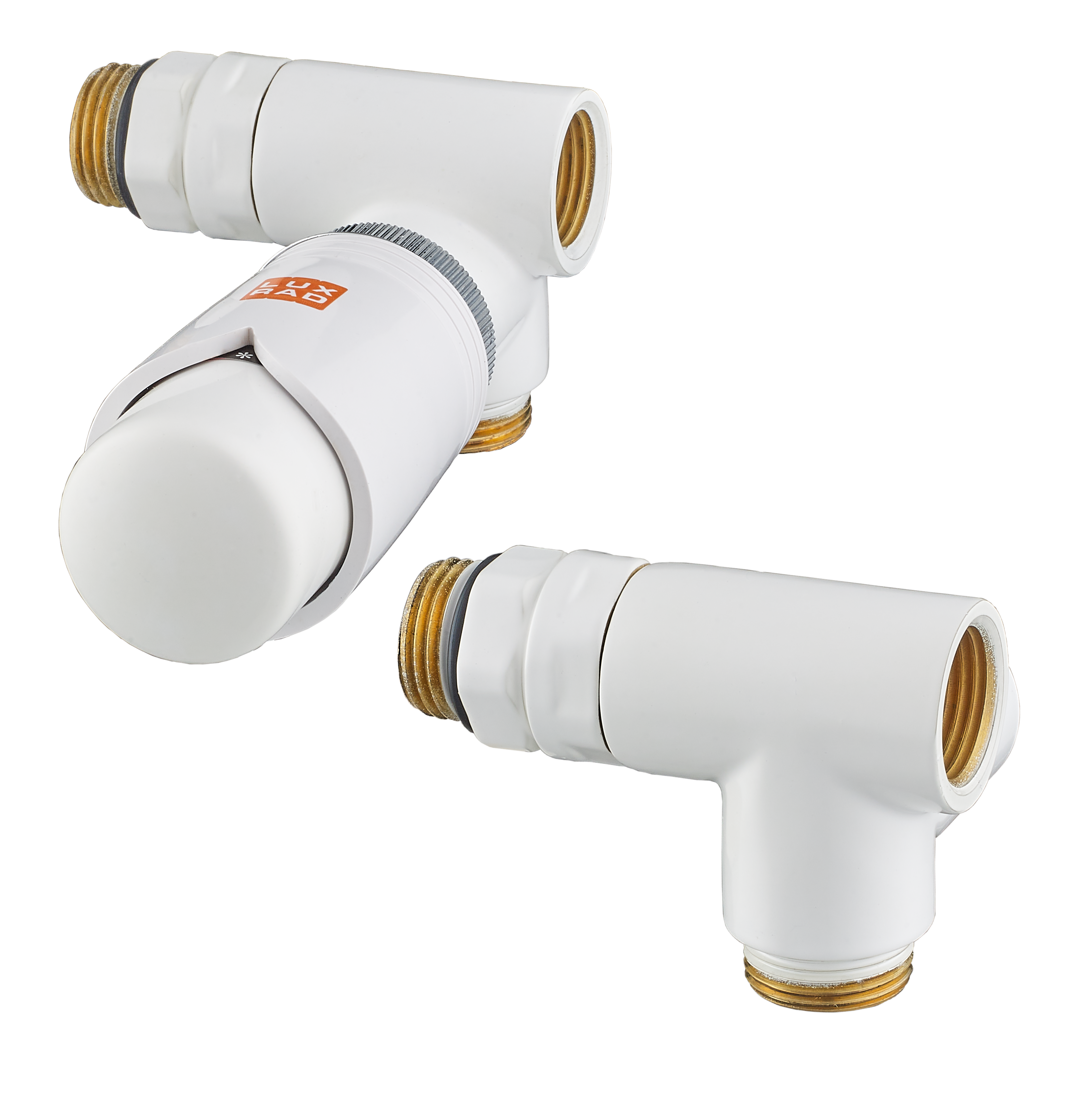 Zestaw termostatyczny TRÓJNIK PRAWY 1/2" biały LUXRAD