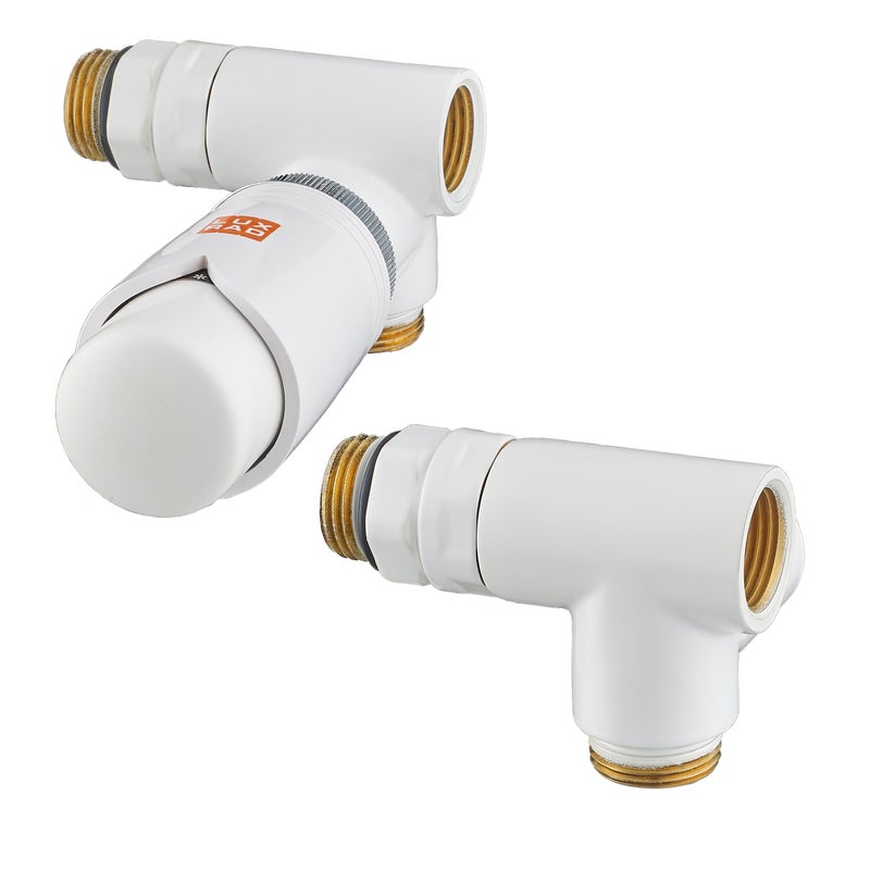 Zestaw termostatyczny TRÓJNIK PRAWY 1/2" biały LUXRAD