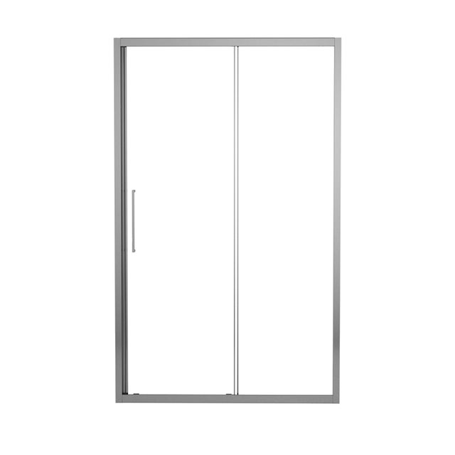Porta doccia scorrevole L 137-141 cm x H 195 cm per nicchia in vetro trasparente SP. 6 mm, profilo lucido cromo, serie Record